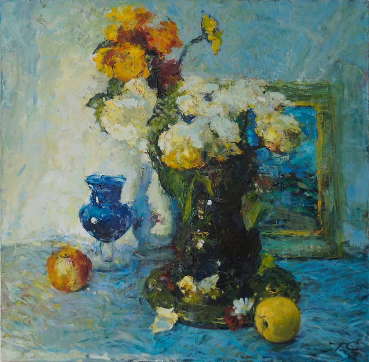 Still life with blue vase, Sergei Prokhorov, Buy the painting Oil