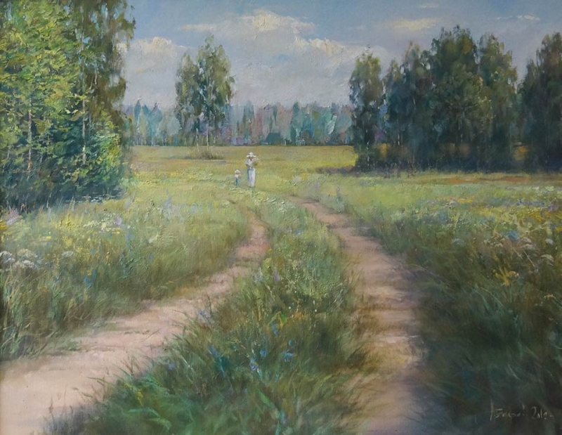 Summer Walk, Alexander Belyaev, Buy the painting Oil