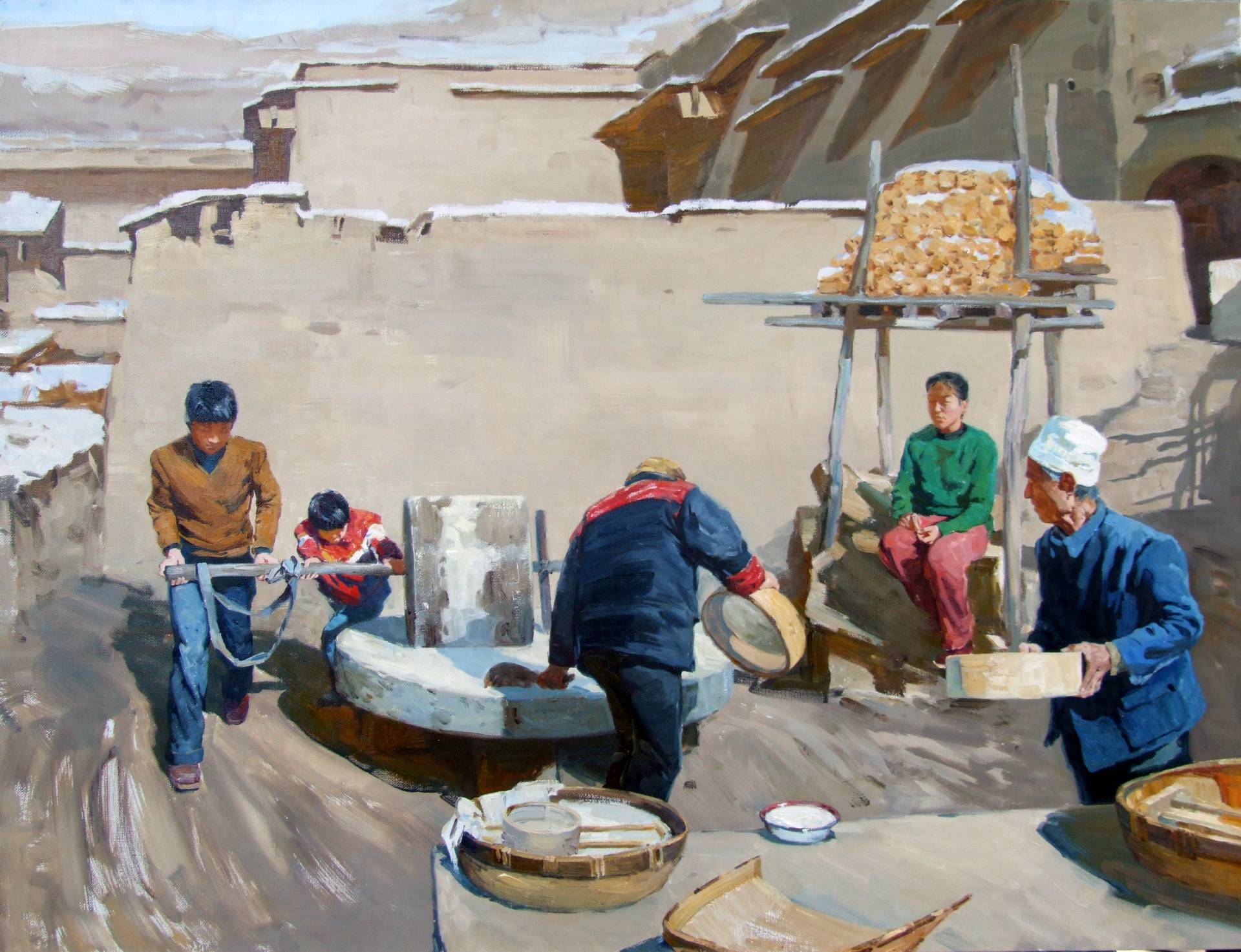 Corn grinding - 1, Dmitry Vasiliev, Buy the painting Oil