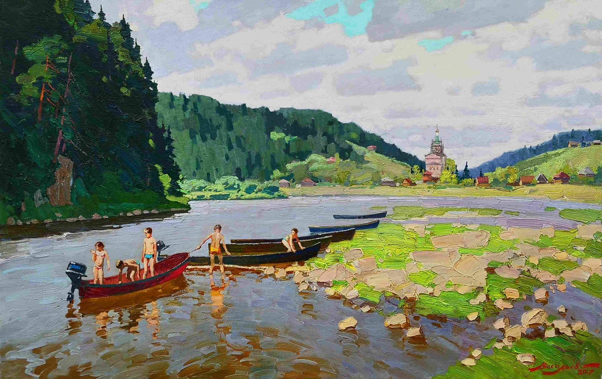 Summer vacation, Dmitry Vasiliev, Buy the painting Oil