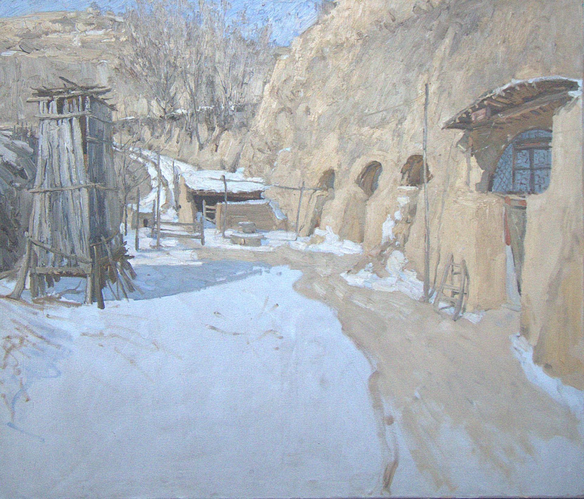 Peasant yard, Dmitry Vasiliev, Buy the painting Oil