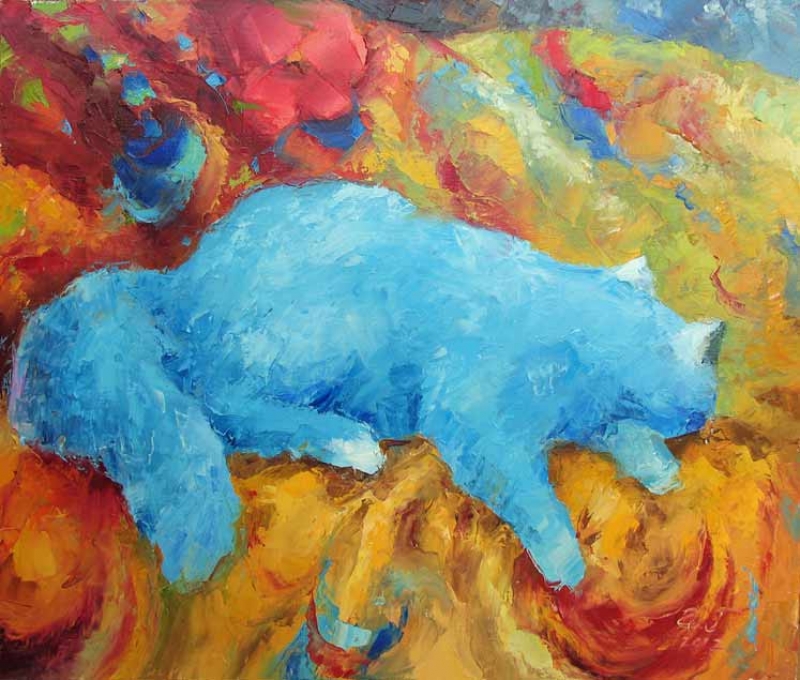 Blue, Evgeny Guselnikov, Buy the painting Oil
