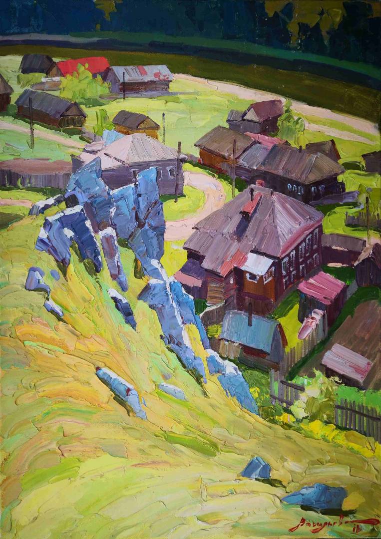 Ural village - 1, Dmitry Vasiliev, Buy the painting Oil