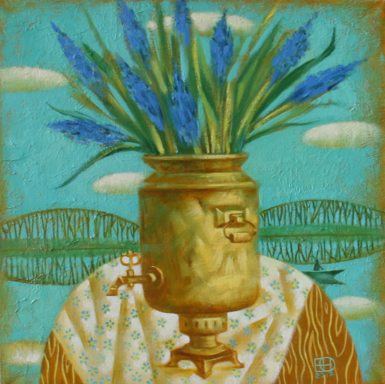 Flowers In Samovar - 1, Nadezhda Egorova, Buy the painting Oil