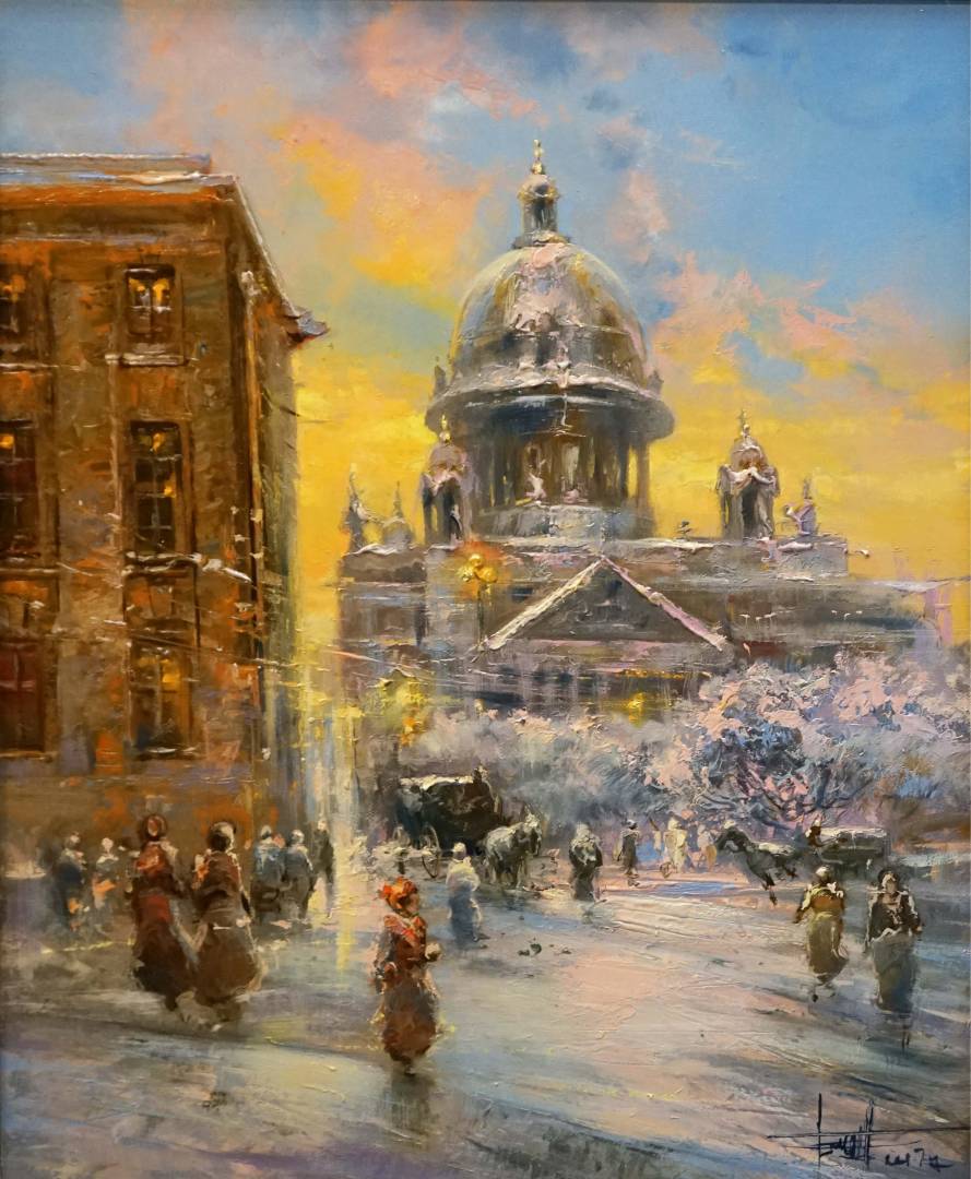 Winter in the City, Dmitry Balakhonov, Buy the painting Oil