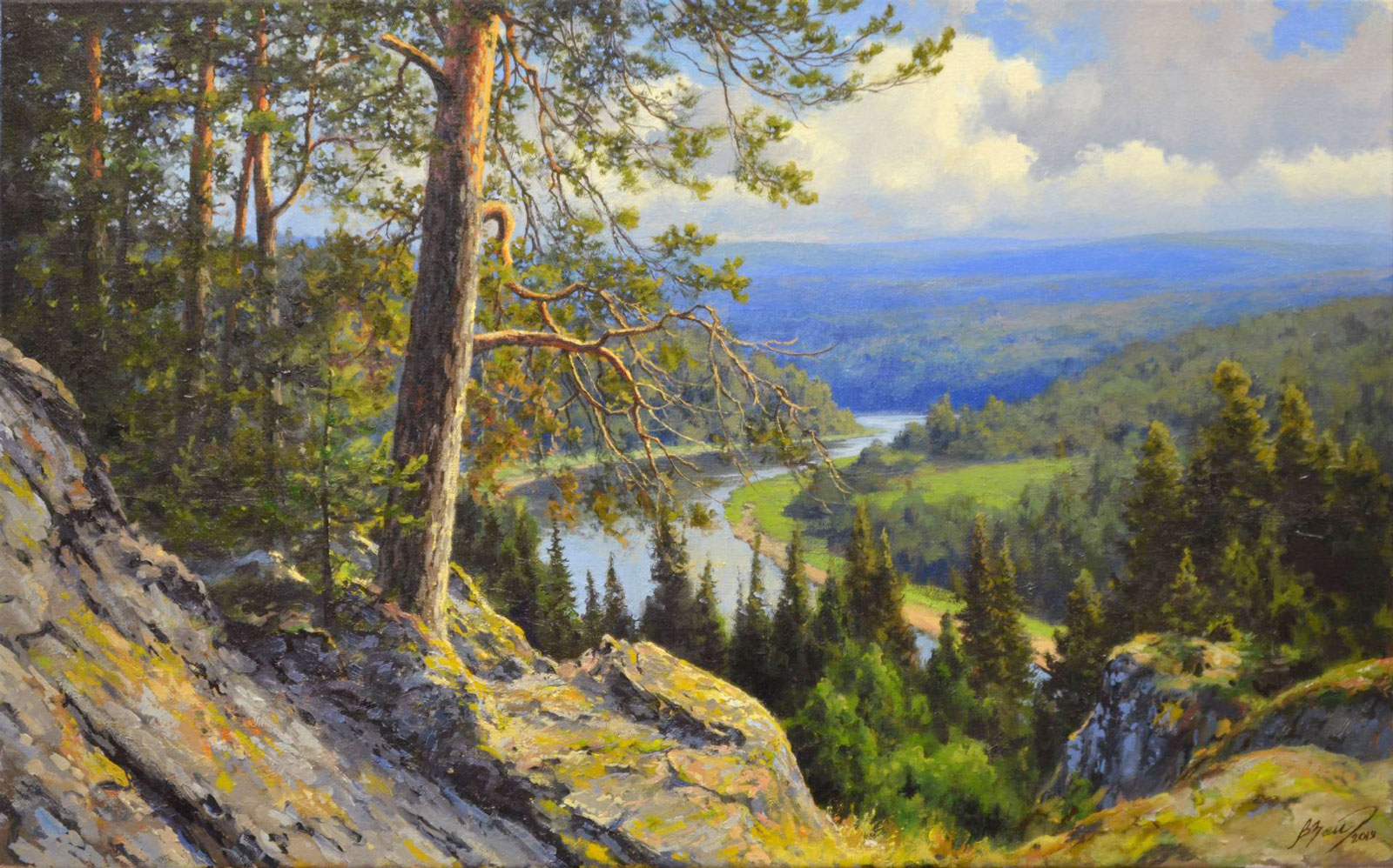 August. Chusovaya River, Vadim Zainullin, Buy the painting Oil