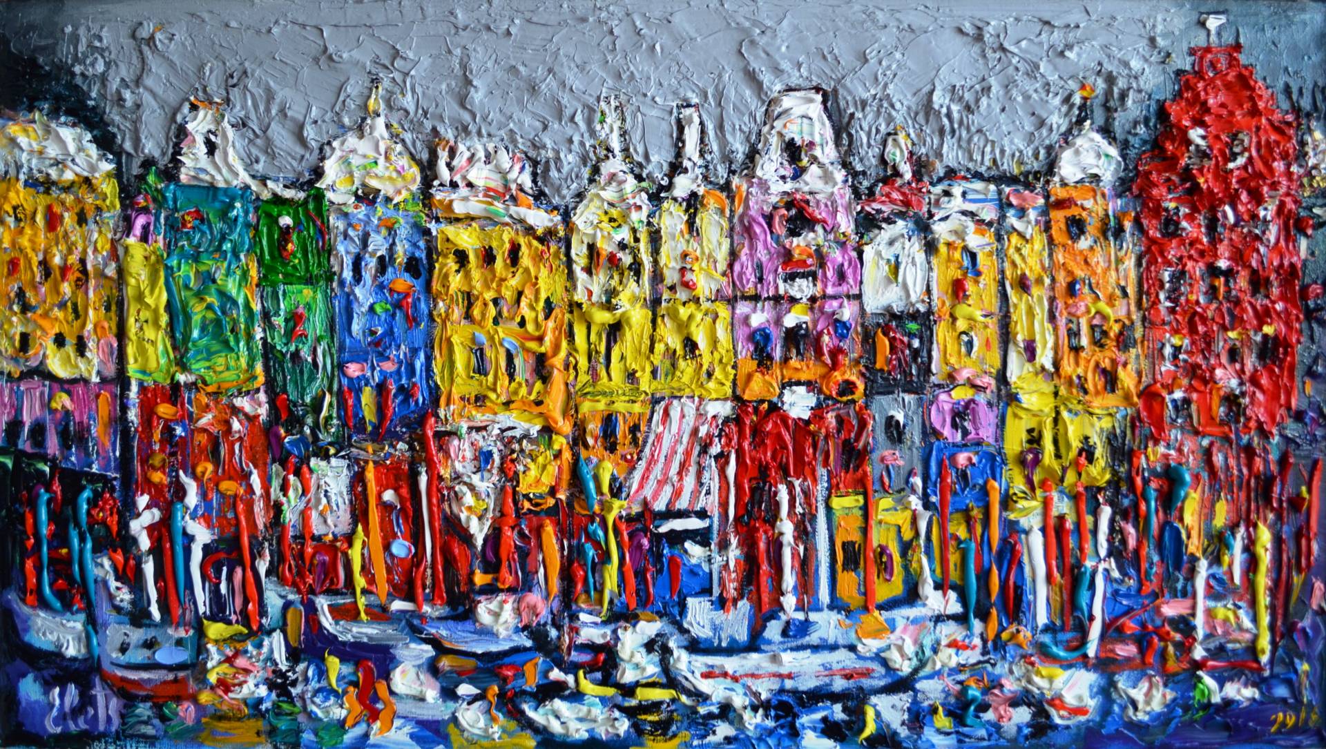 Winter Amsterdam, Andrey Eletskiy , Buy the painting Oil