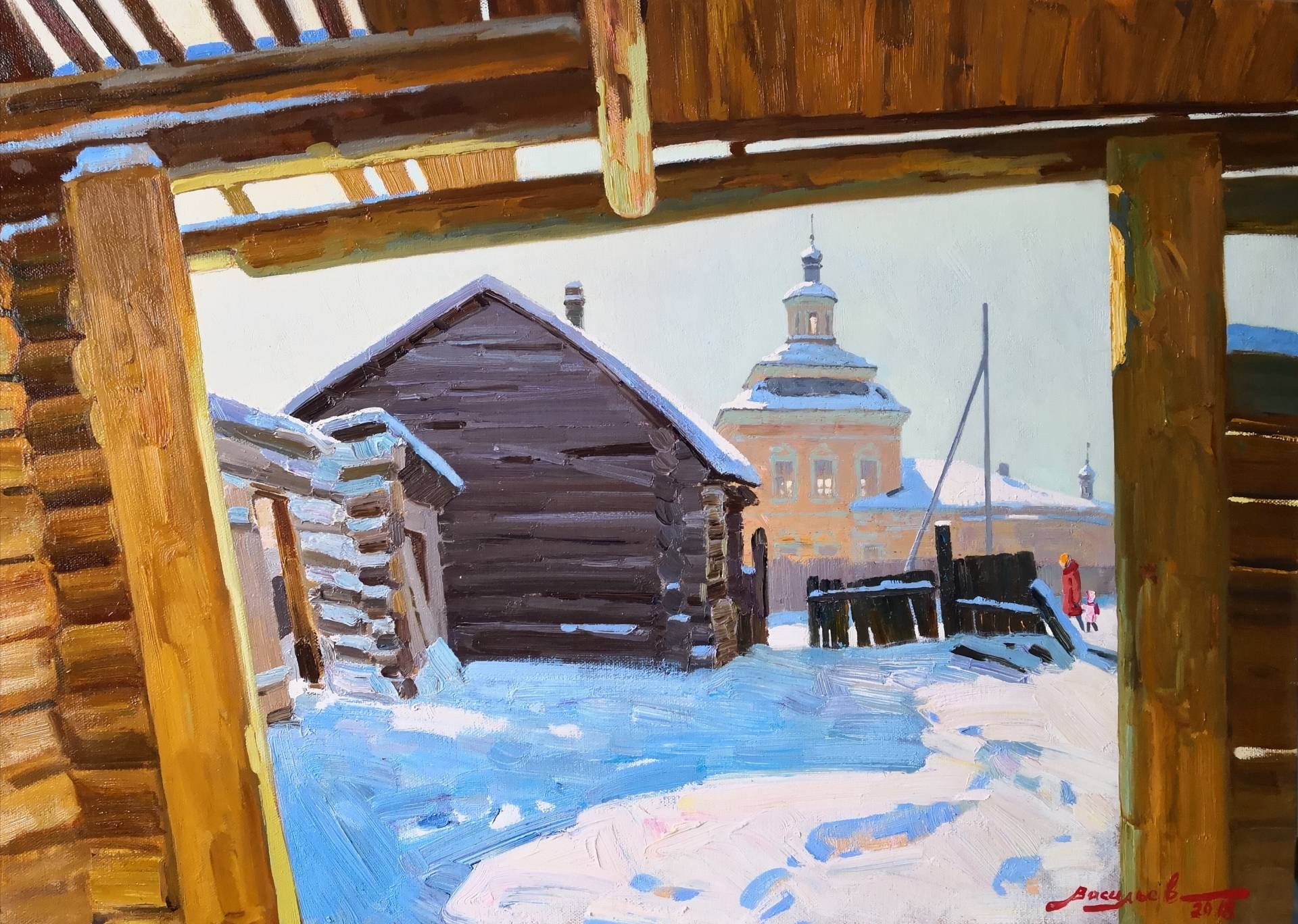 Winter day, Dmitry Vasiliev, Buy the painting Oil