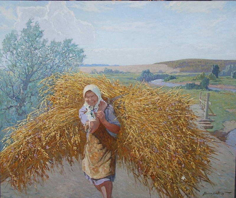Peasant concerns, Dmitry Vasiliev, Buy the painting Oil