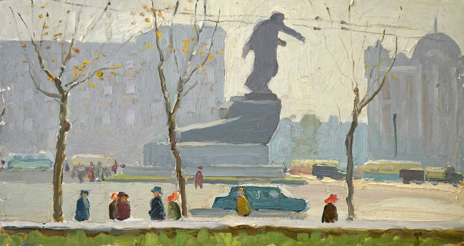 Station Square - 1, Boris Glushkov, Buy the painting Oil
