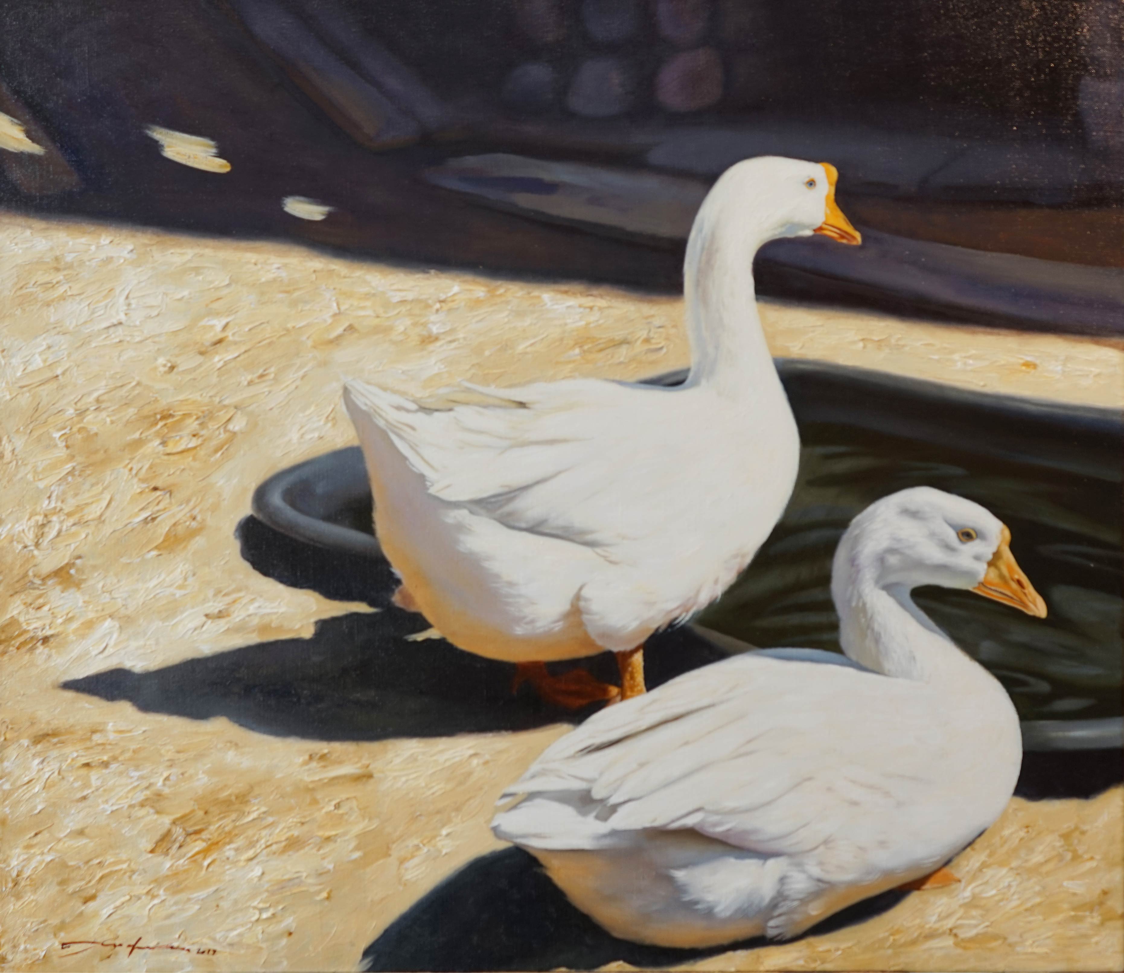 Geese - 1, Ilya Khokhrin, Buy the painting Oil