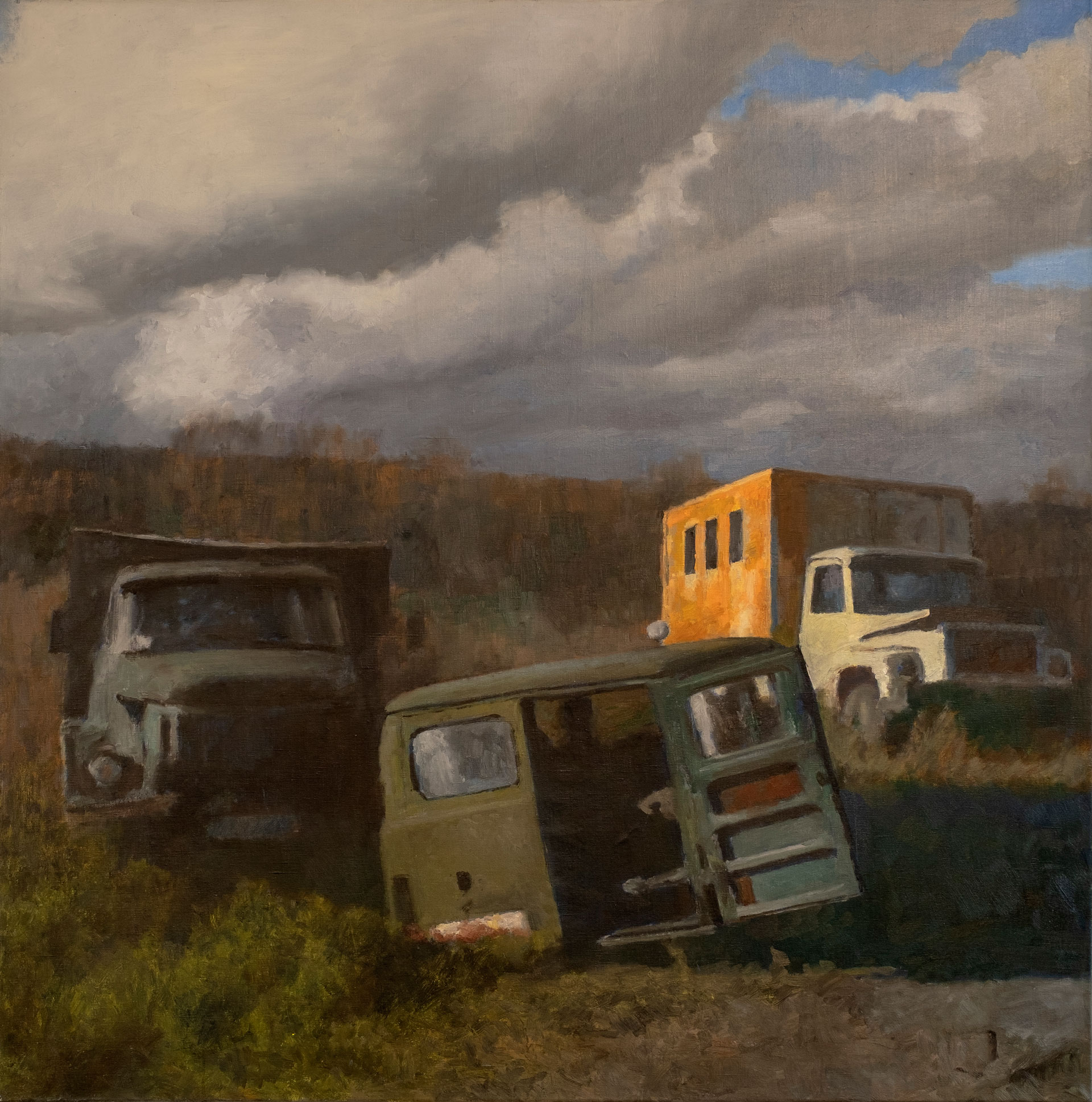 Roadside Landscape, Maksim Kaetkin, Buy the painting Oil