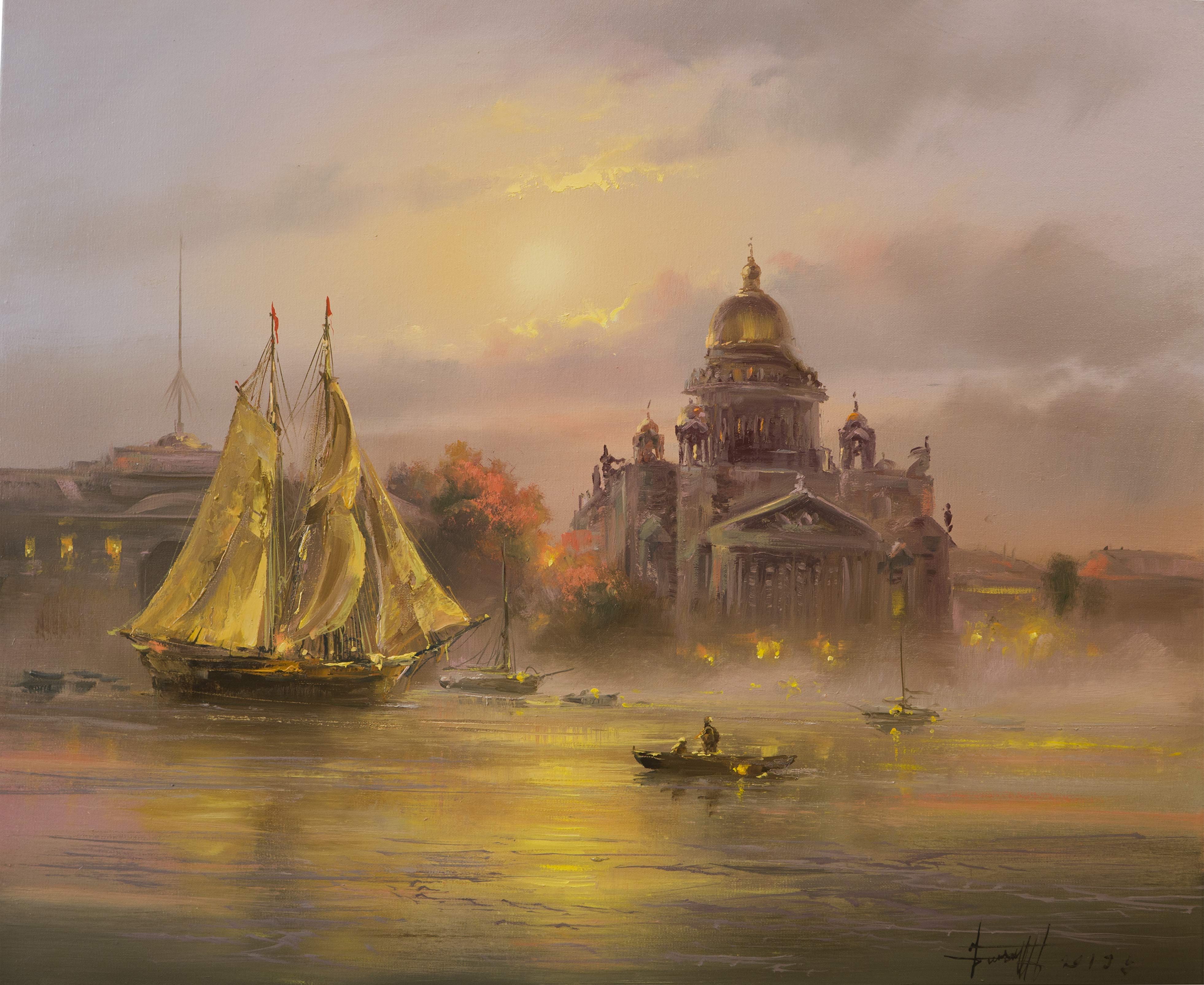 View from the Neva, Dmitry Balakhonov, Buy the painting Oil