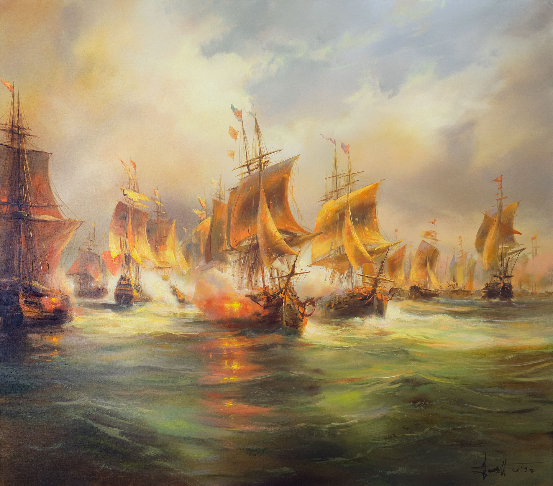 Sea Battle - 1, Dmitry Balakhonov, Buy the painting Oil