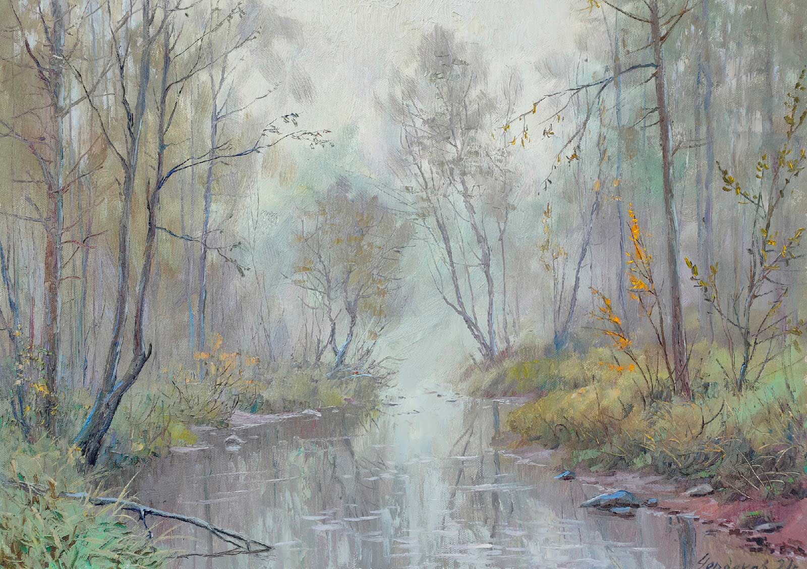 Foggy Autumn - 1, Vyacheslav Cherdakov, Buy the painting Oil