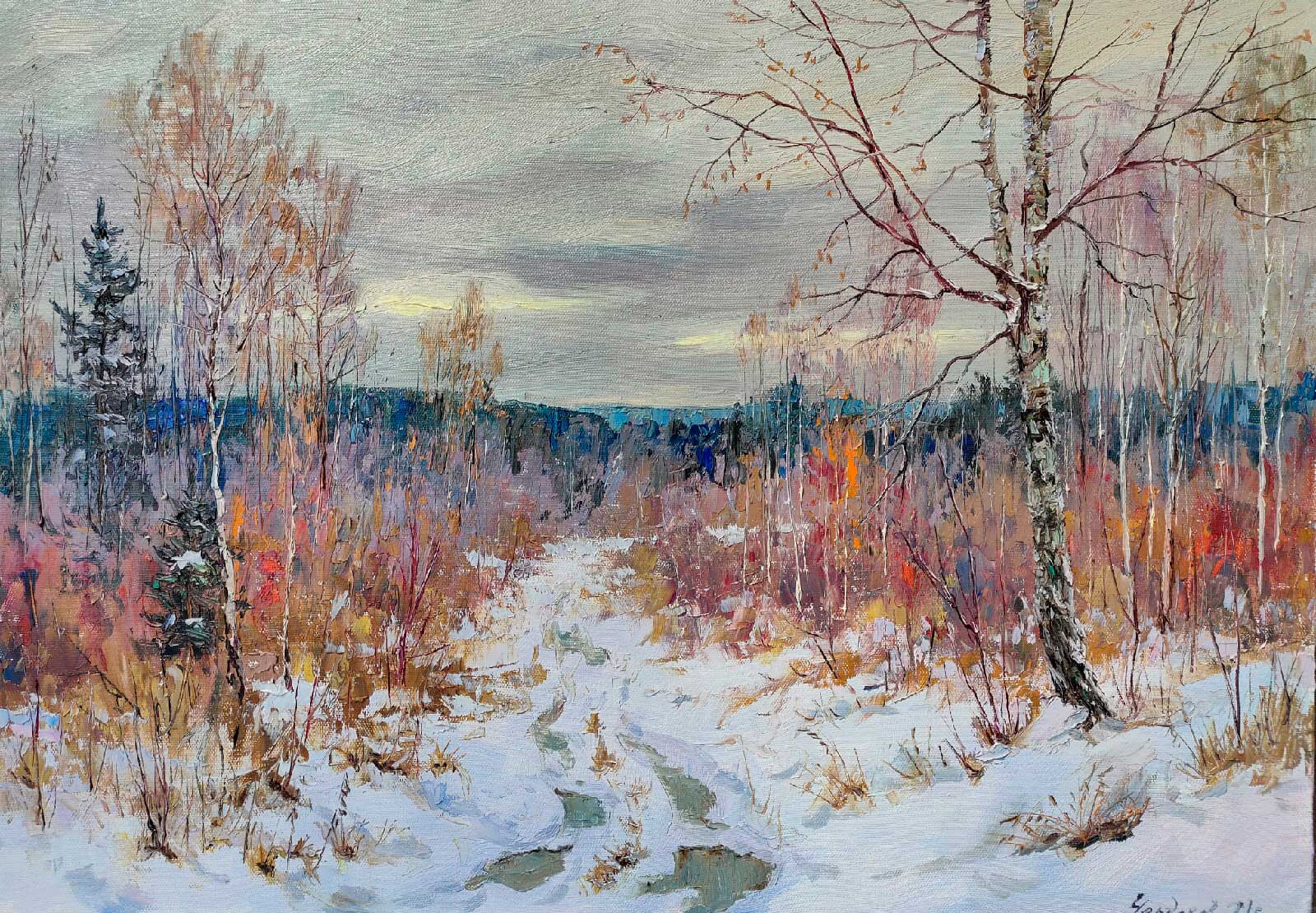 Early Snow - 1, Vyacheslav Cherdakov, Buy the painting Oil