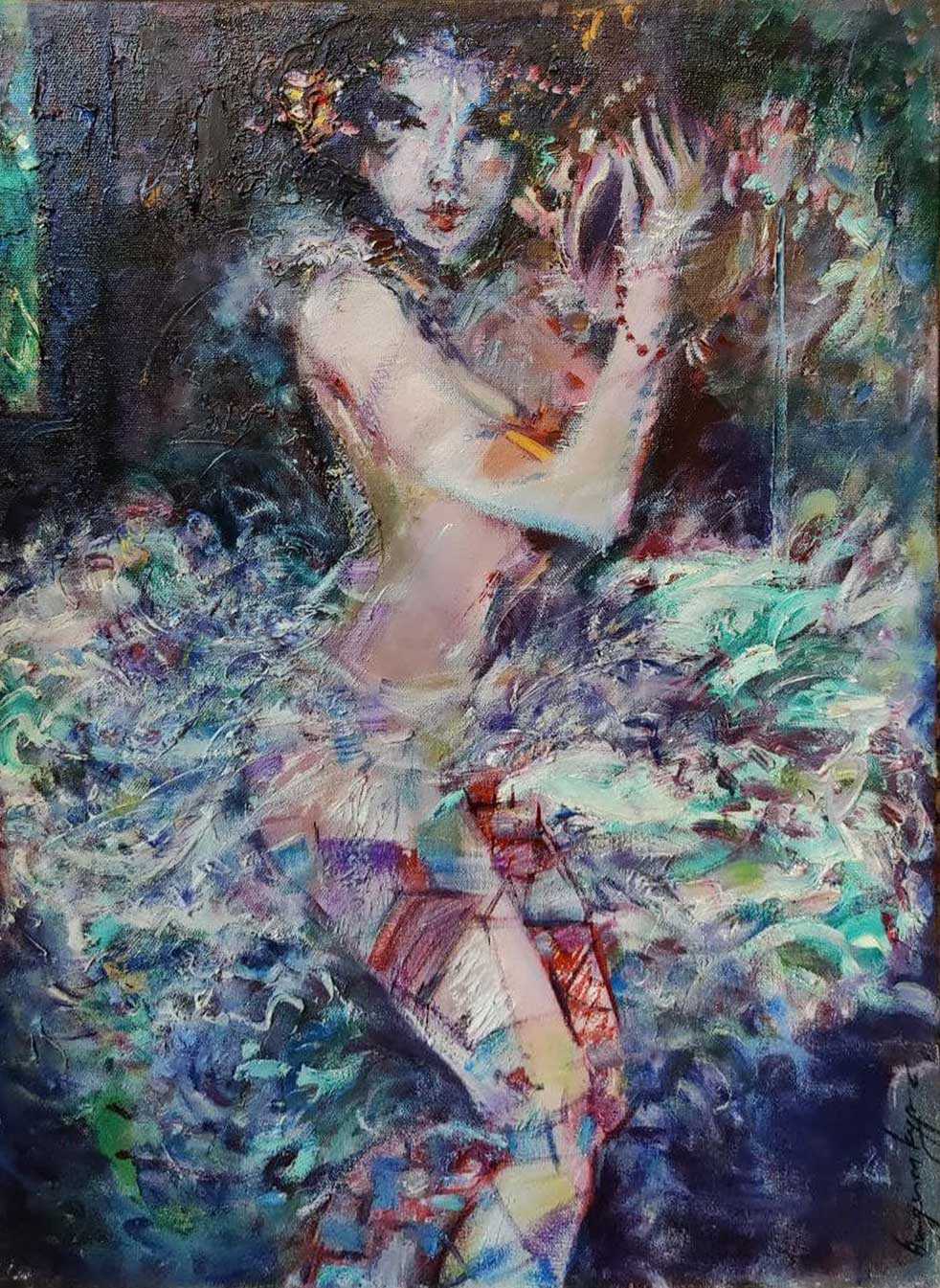 Dance With The Tambourine - 1, Vadim Kurov, Buy the painting Oil