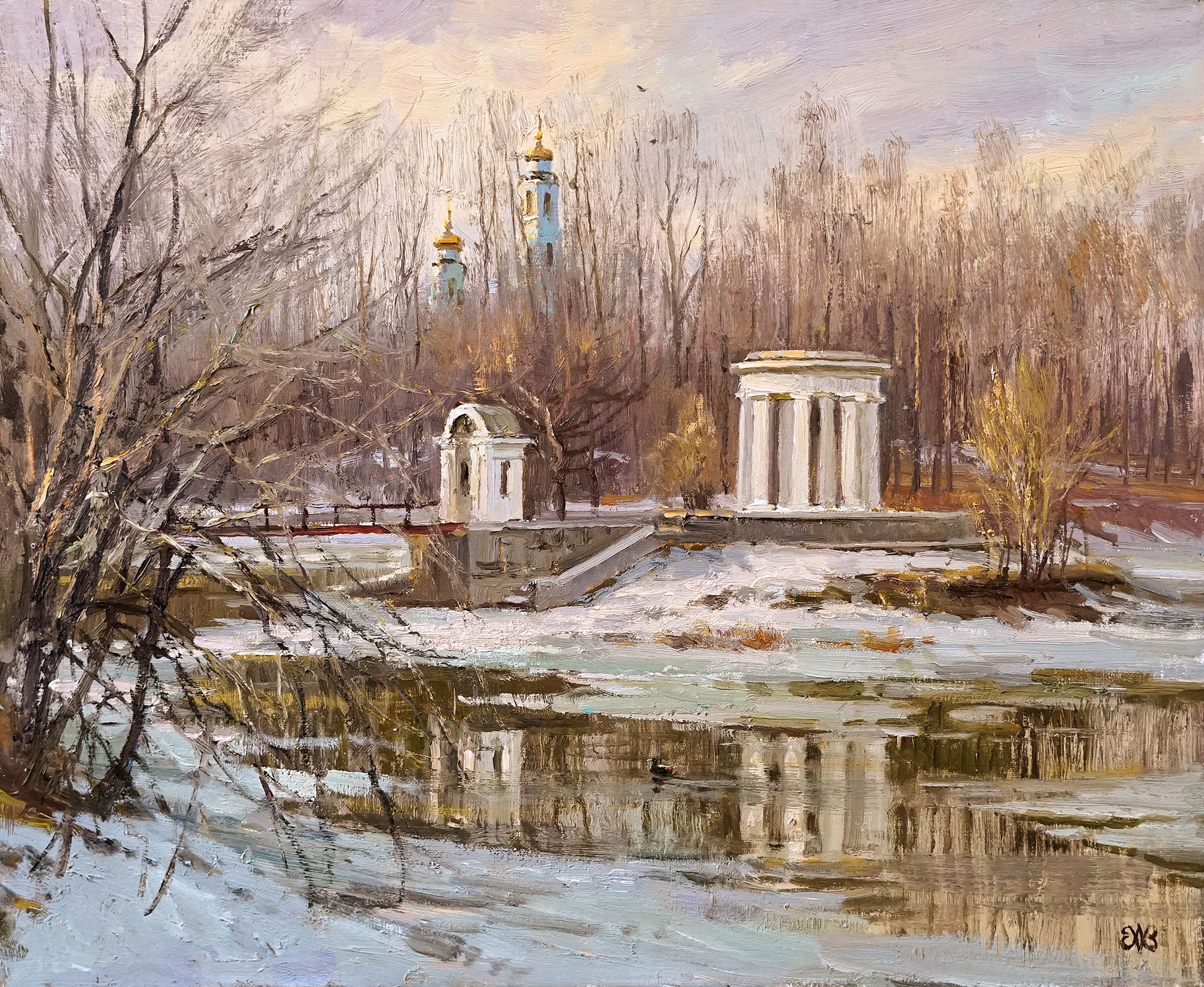 Spring in Kharitonovsky Park - 1, Alexey Efremov, Buy the painting Oil