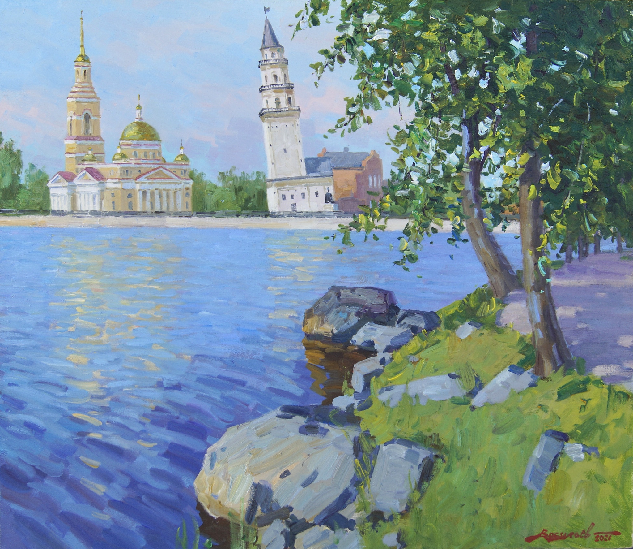 The Summer Day in Nevyansk - 1, Dmitry Vasiliev, Buy the painting Oil