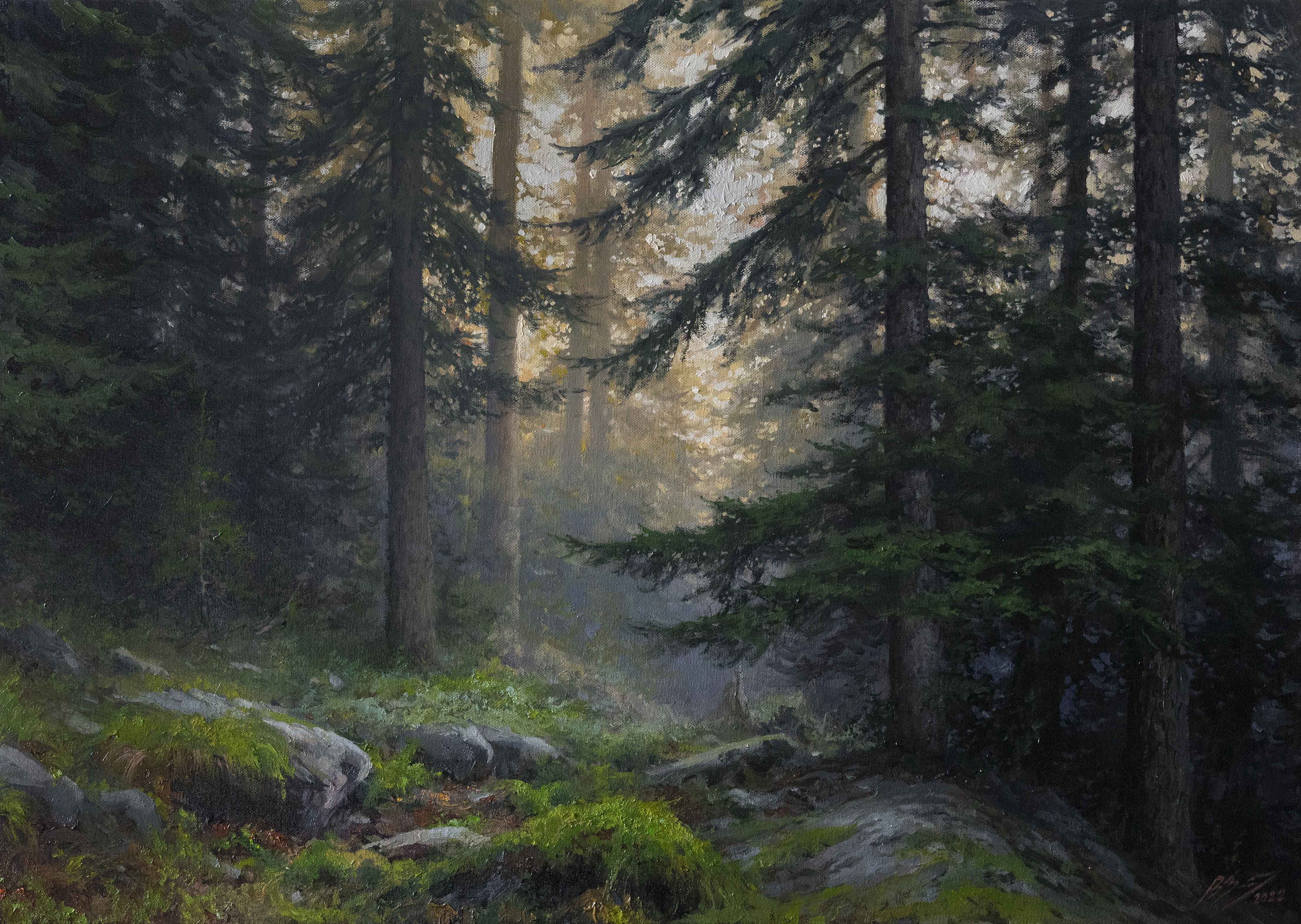 The Mystery of Morning Forest - 1, Vadim Zainullin, Buy the painting Oil