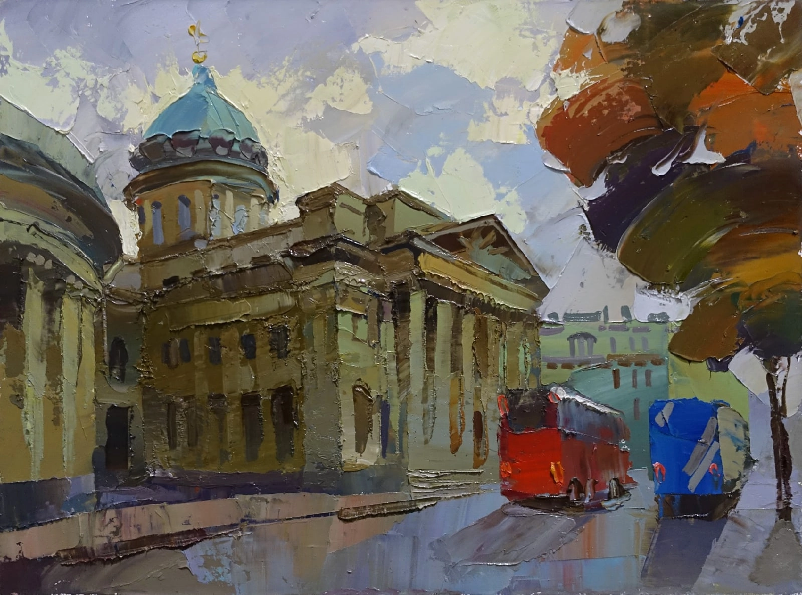 Near The Kazan Cathedral - 1, Dmitry Kotunov, Buy the painting Oil