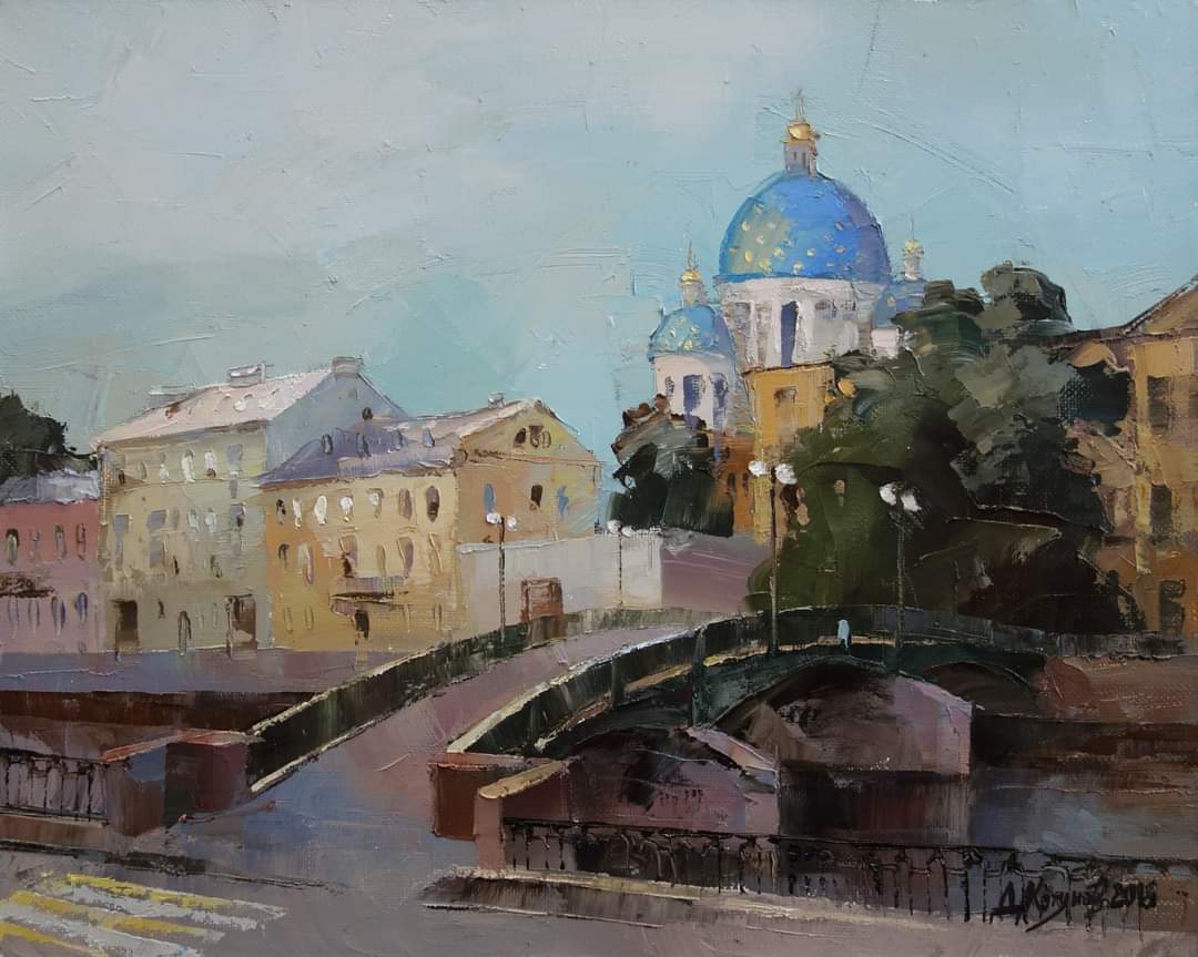 Trinity cathedral. White Night - 1, Dmitry Kotunov, Buy the painting Oil