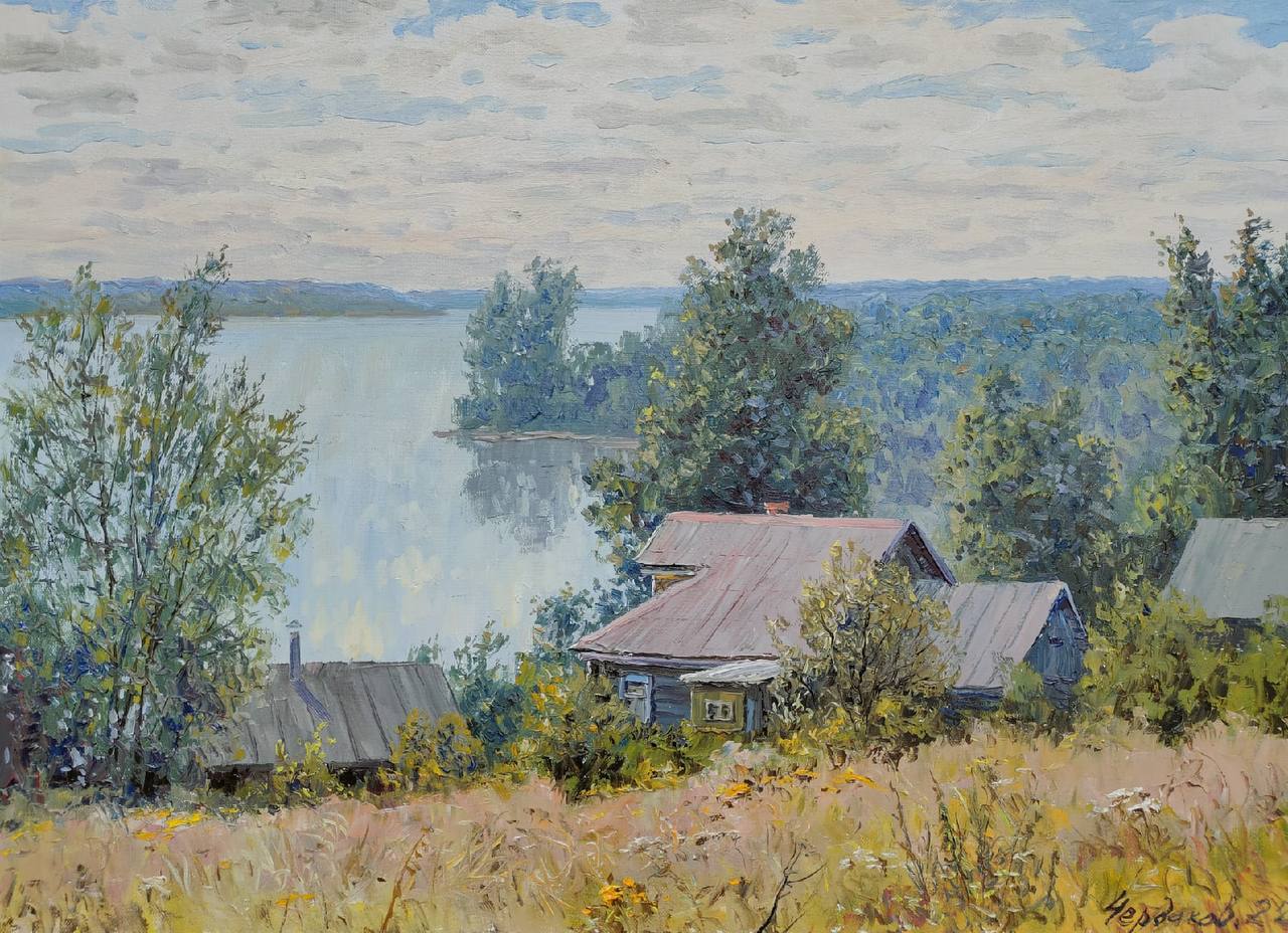 On the Shores Of the Volga - 1, Vyacheslav Cherdakov, Buy the painting Oil