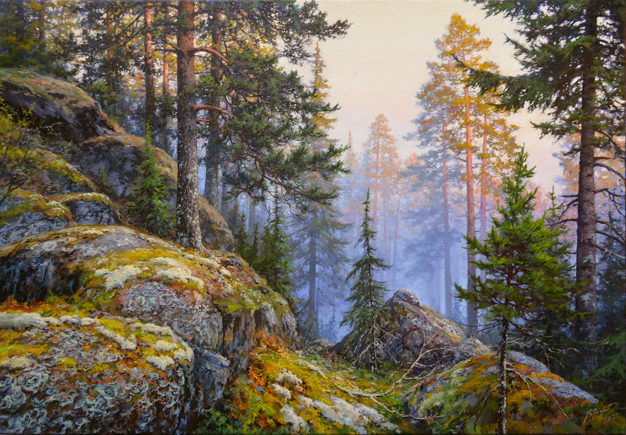 The Mountain Urals. Sunrise - 1, Vadim Zainullin, Buy the painting Oil