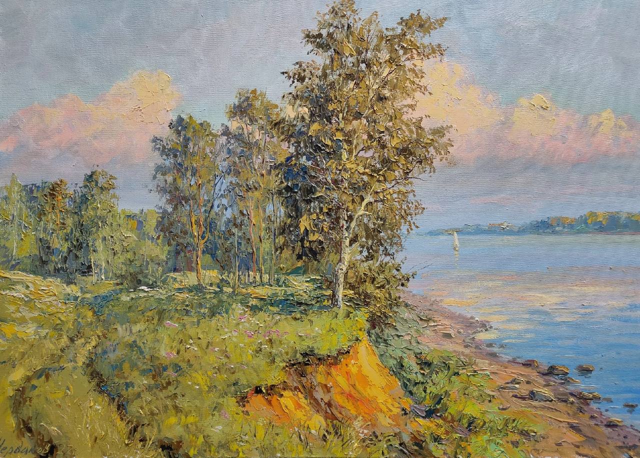 Volga Shores - 1, Vyacheslav Cherdakov, Buy the painting Oil