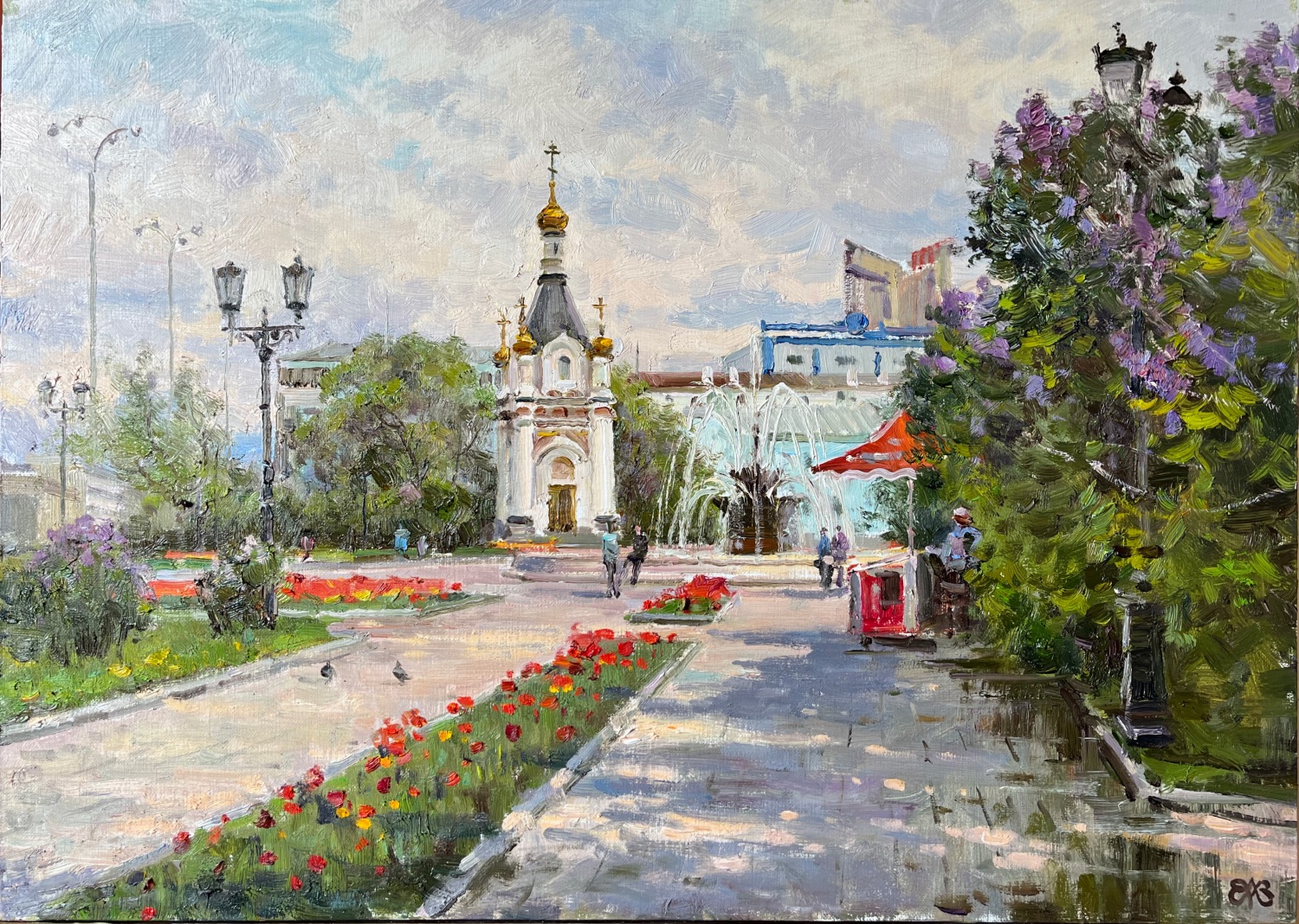 At the Chapel of St. Catherine - 1, Alexey Efremov, Buy the painting Oil