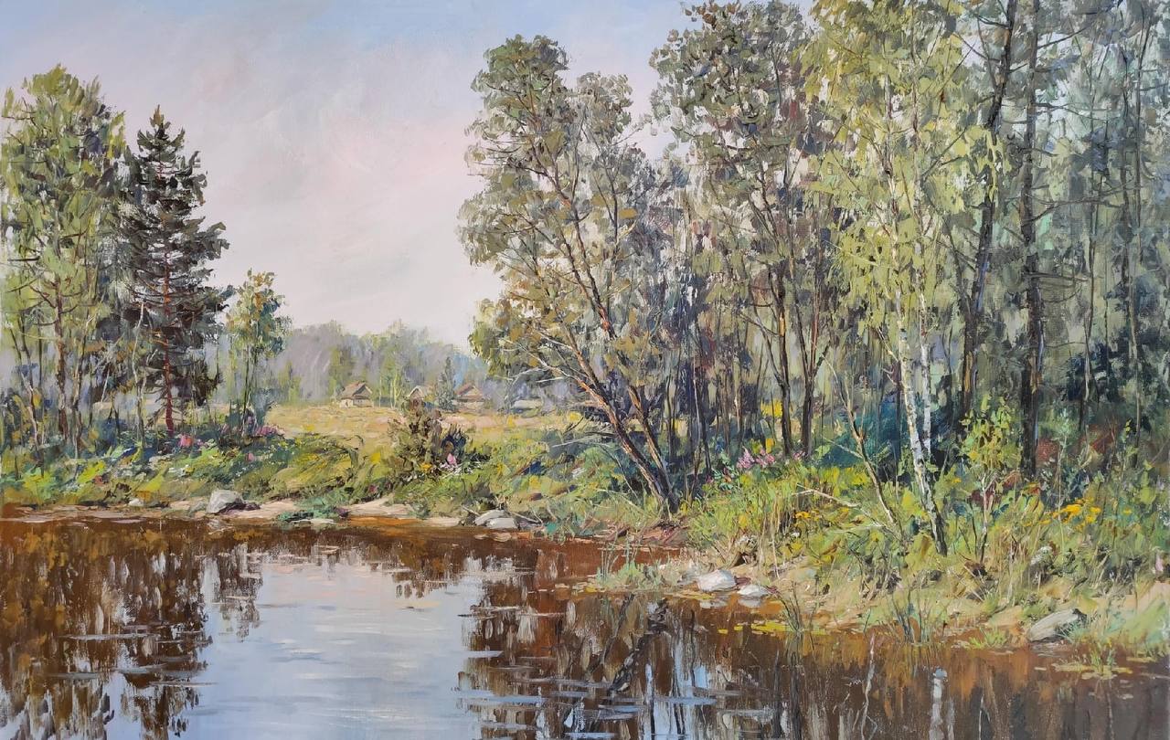 The Shores Of The River - 1, Vyacheslav Cherdakov, Buy the painting Oil