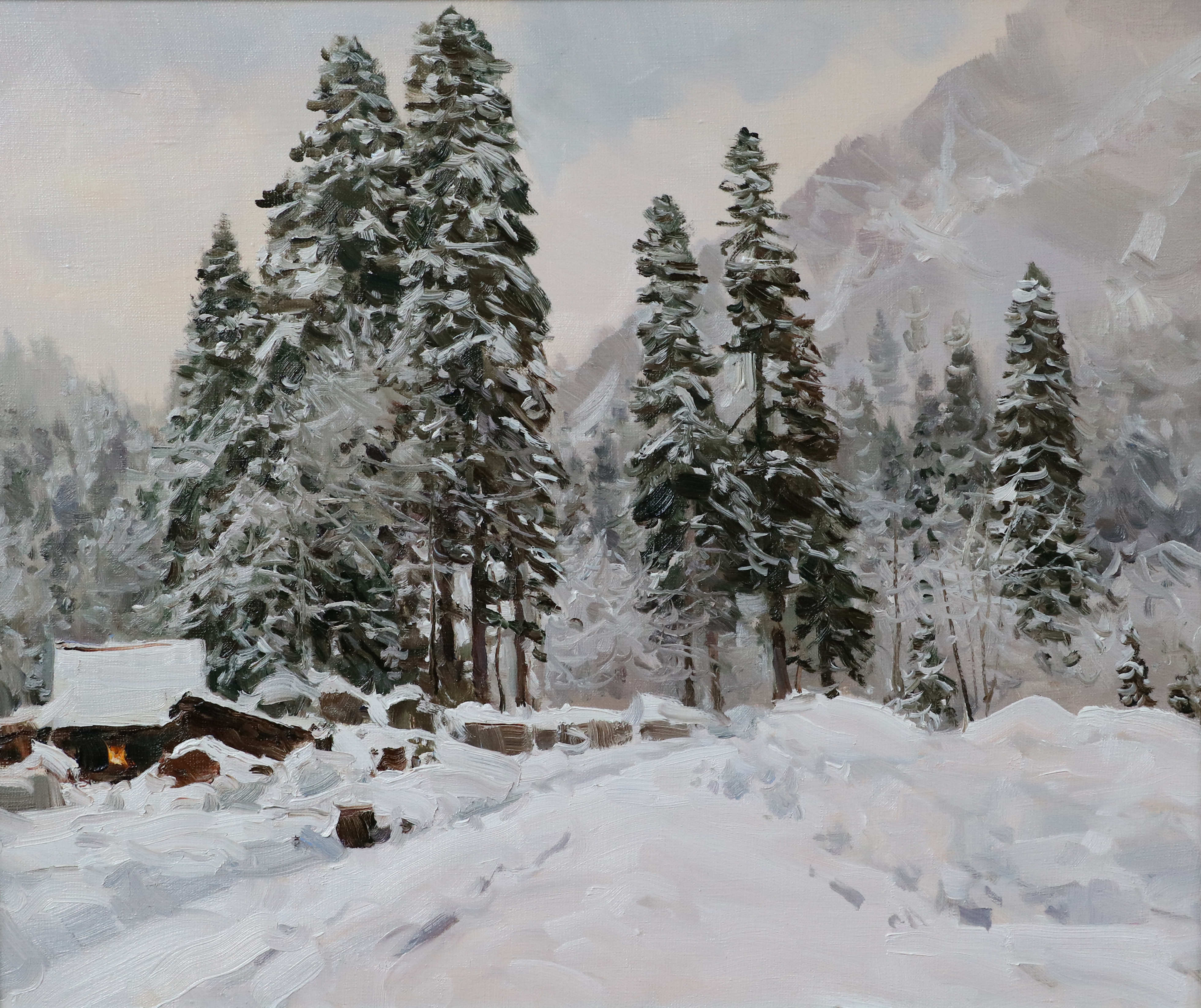Dombai fir trees - 1, Alexander Babich, Buy the painting Oil