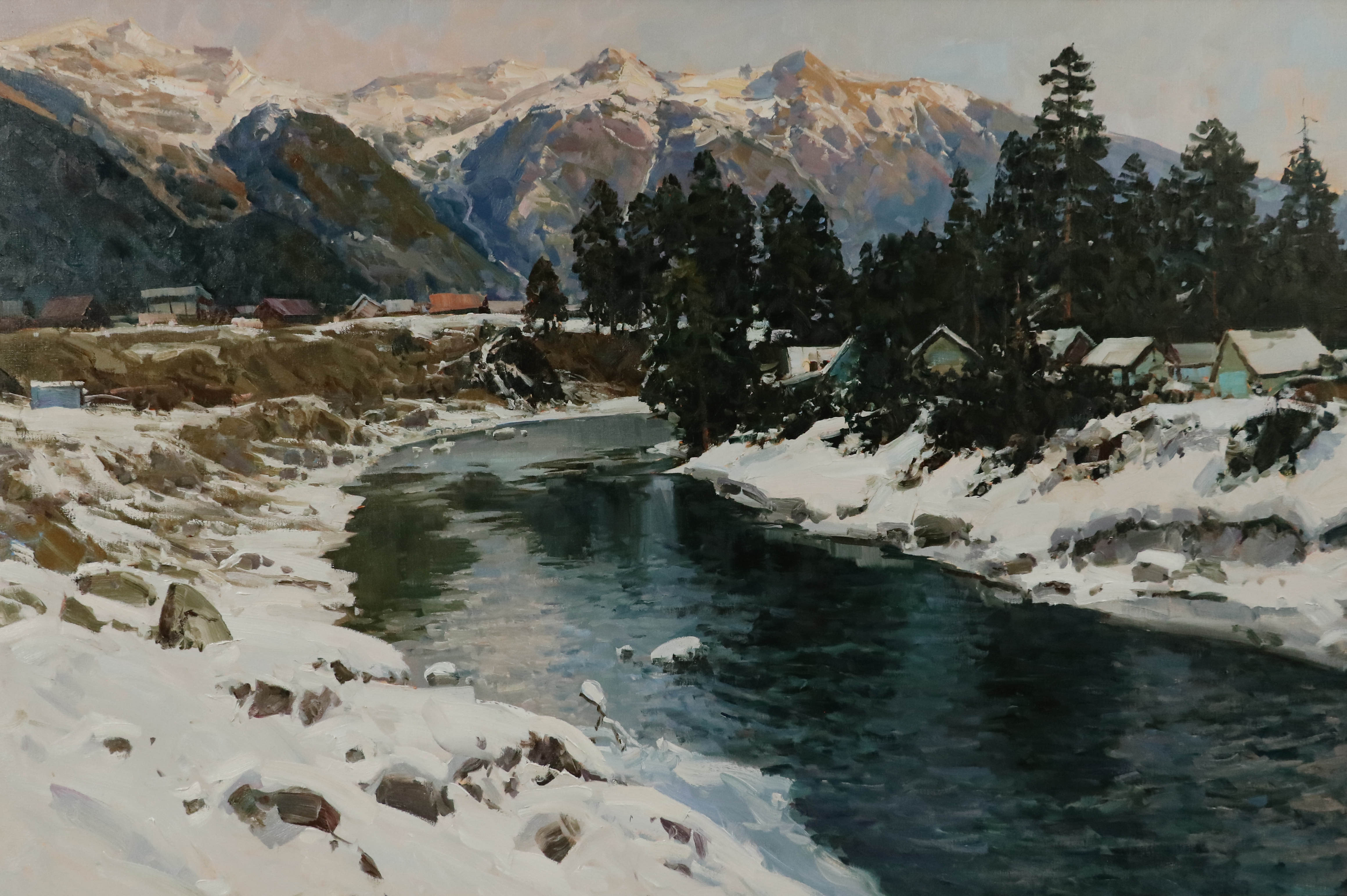 Winter River - 1, Alexander Babich, Buy the painting Oil