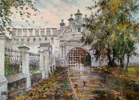 At the gates of the Pokrovsky Monastery