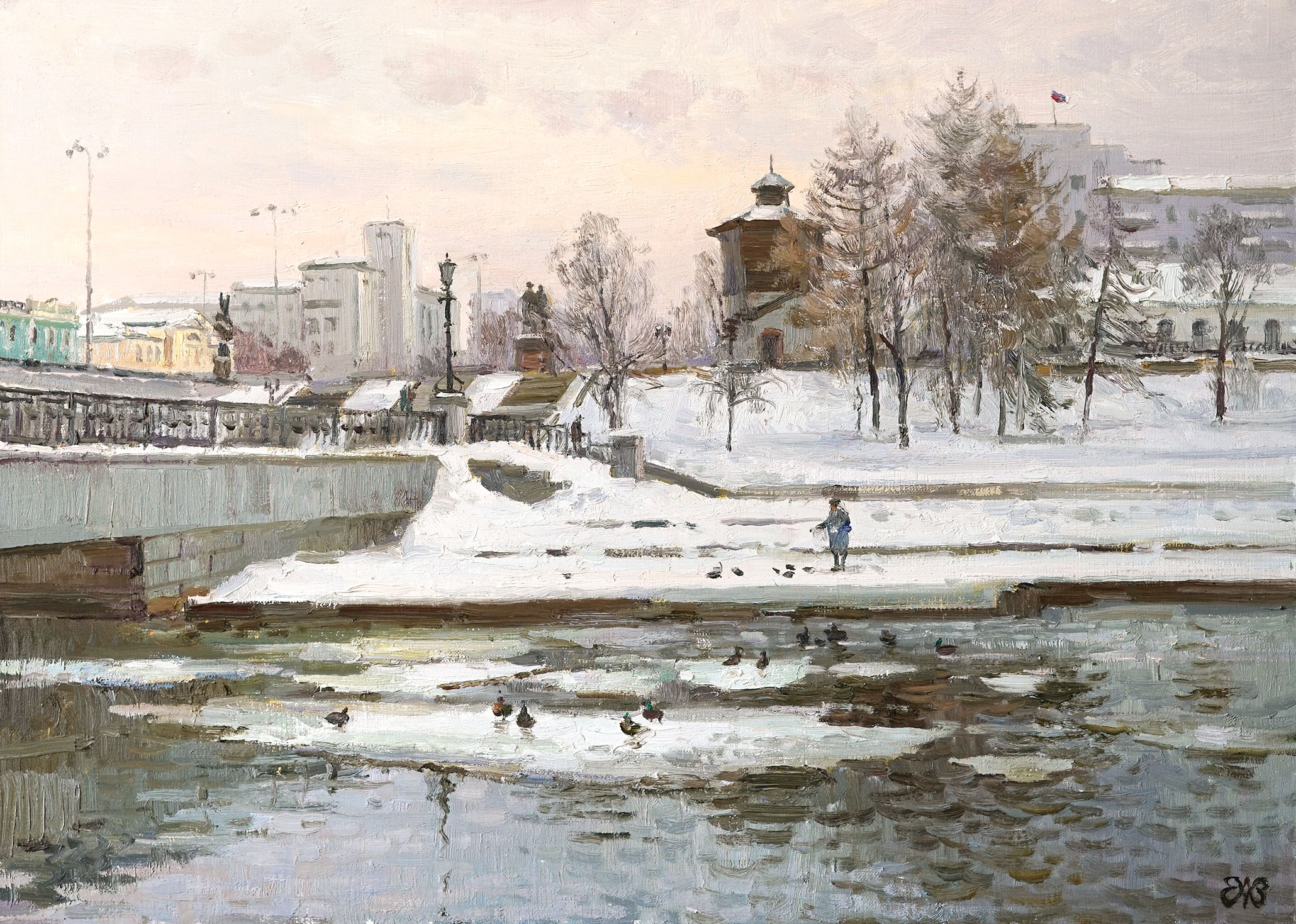 At the dam. Ekaterinburg - 1, Alexey Efremov, Buy the painting Oil