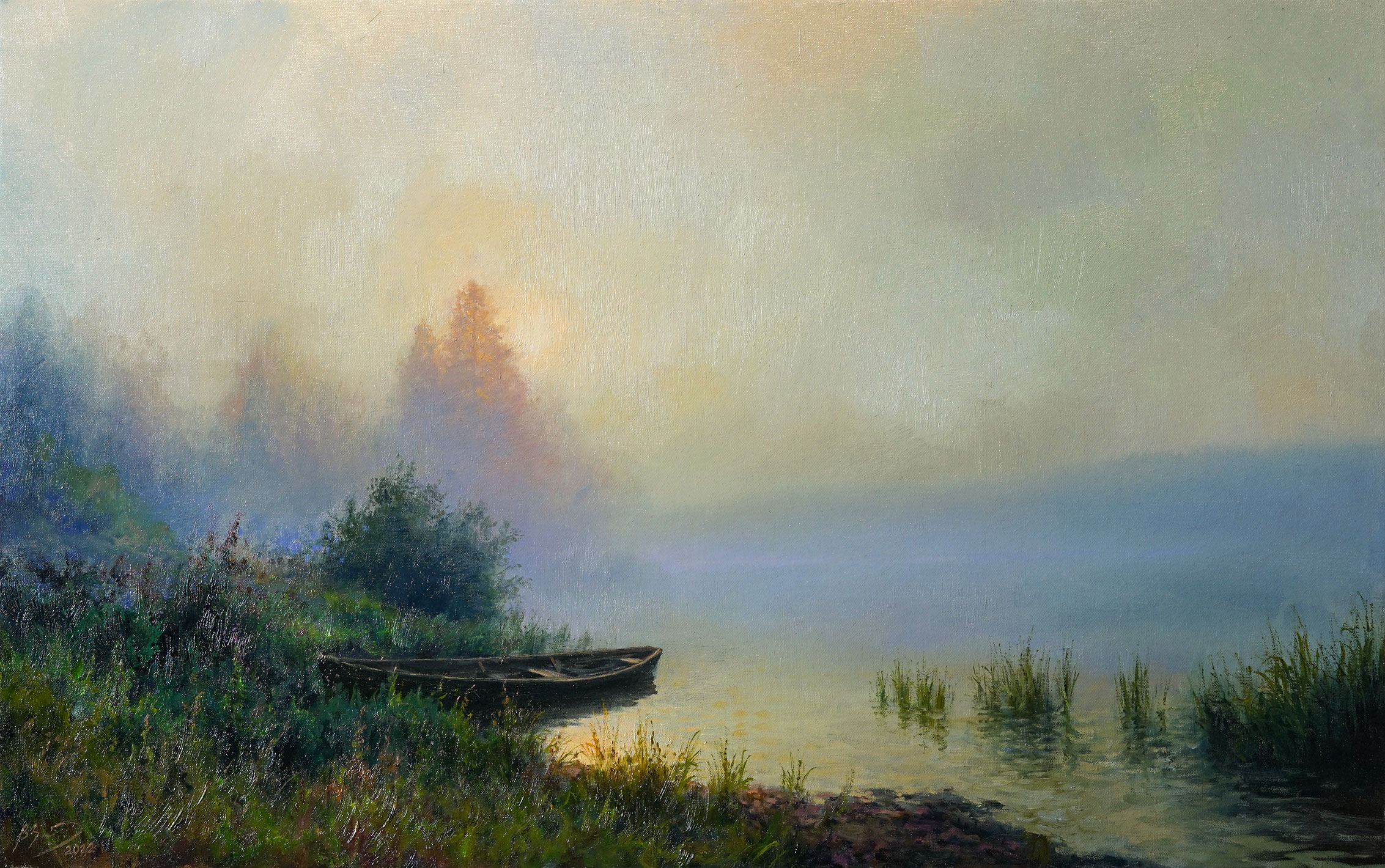 Foggy morning - 1, Vadim Zainullin, Buy the painting Oil