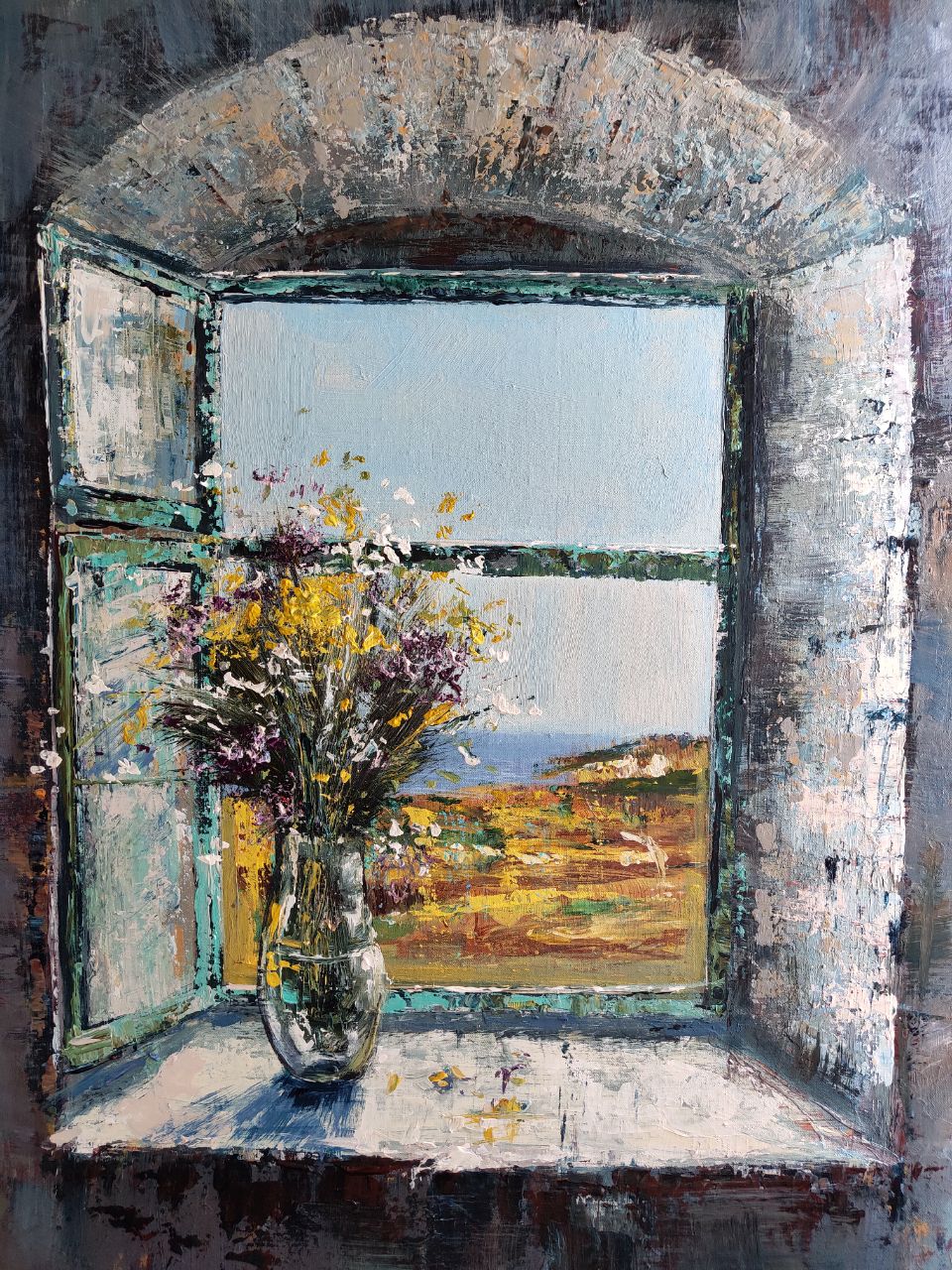 Window to summer - 1, Anna Jolnovskaya, Buy the painting Acrylic