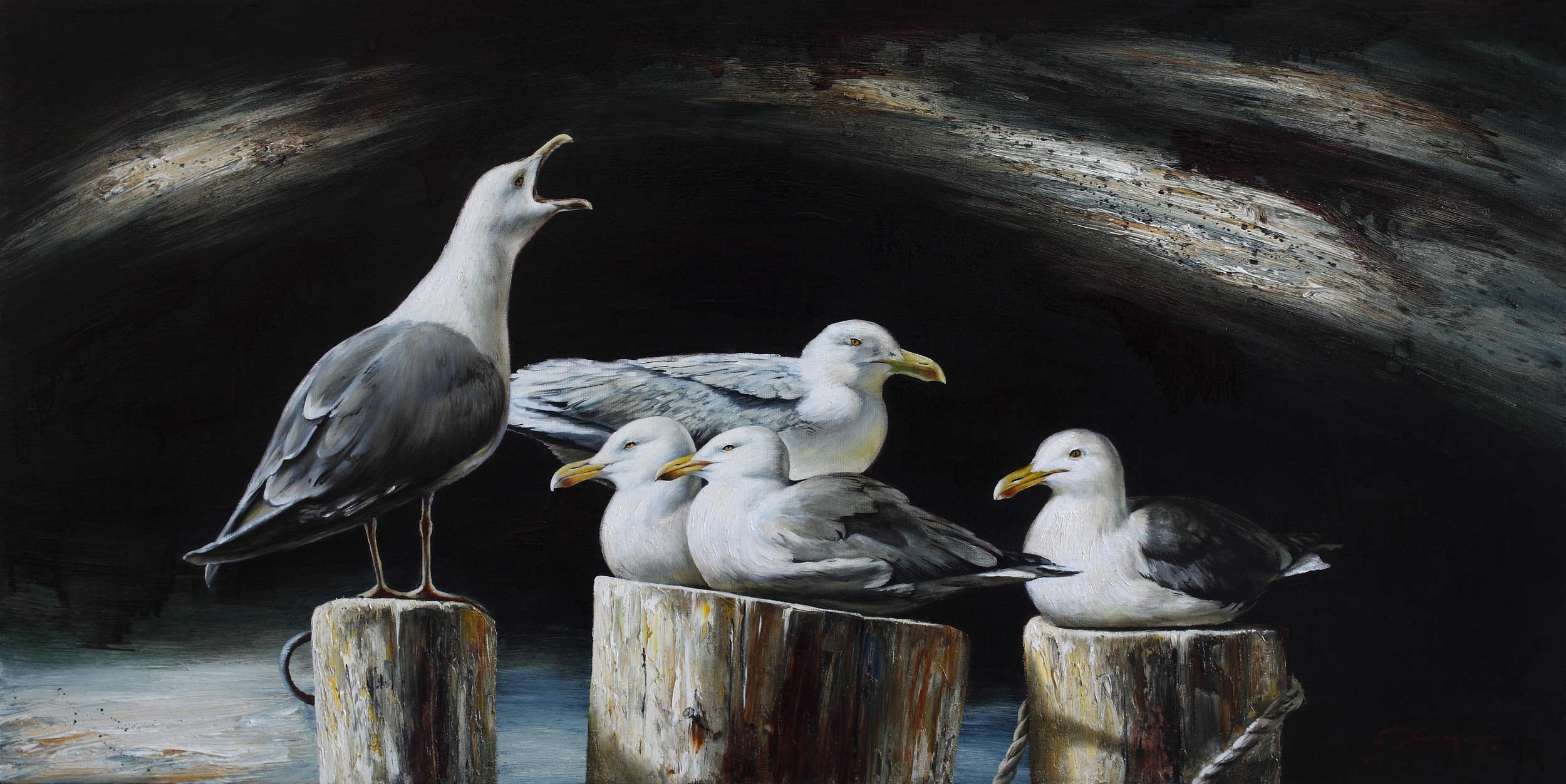 Seagulls - 1, Ilya Khokhrin, Buy the painting Oil