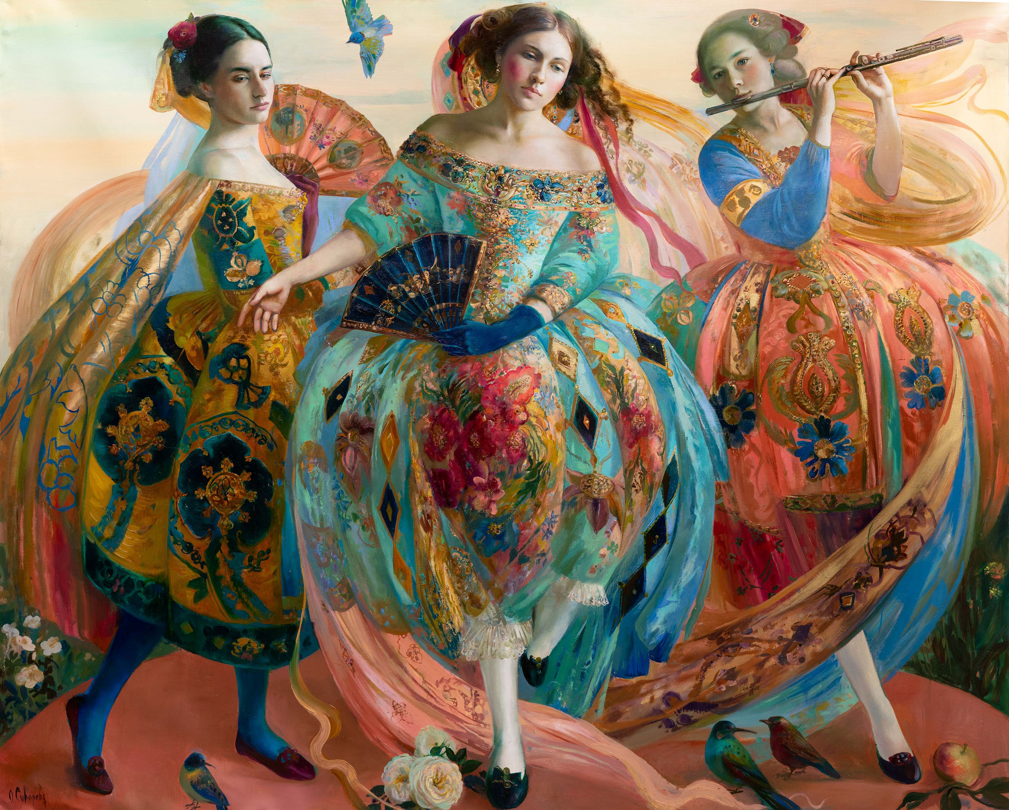 Dancing Muses, Olga Suvorova, Buy the painting Oil
