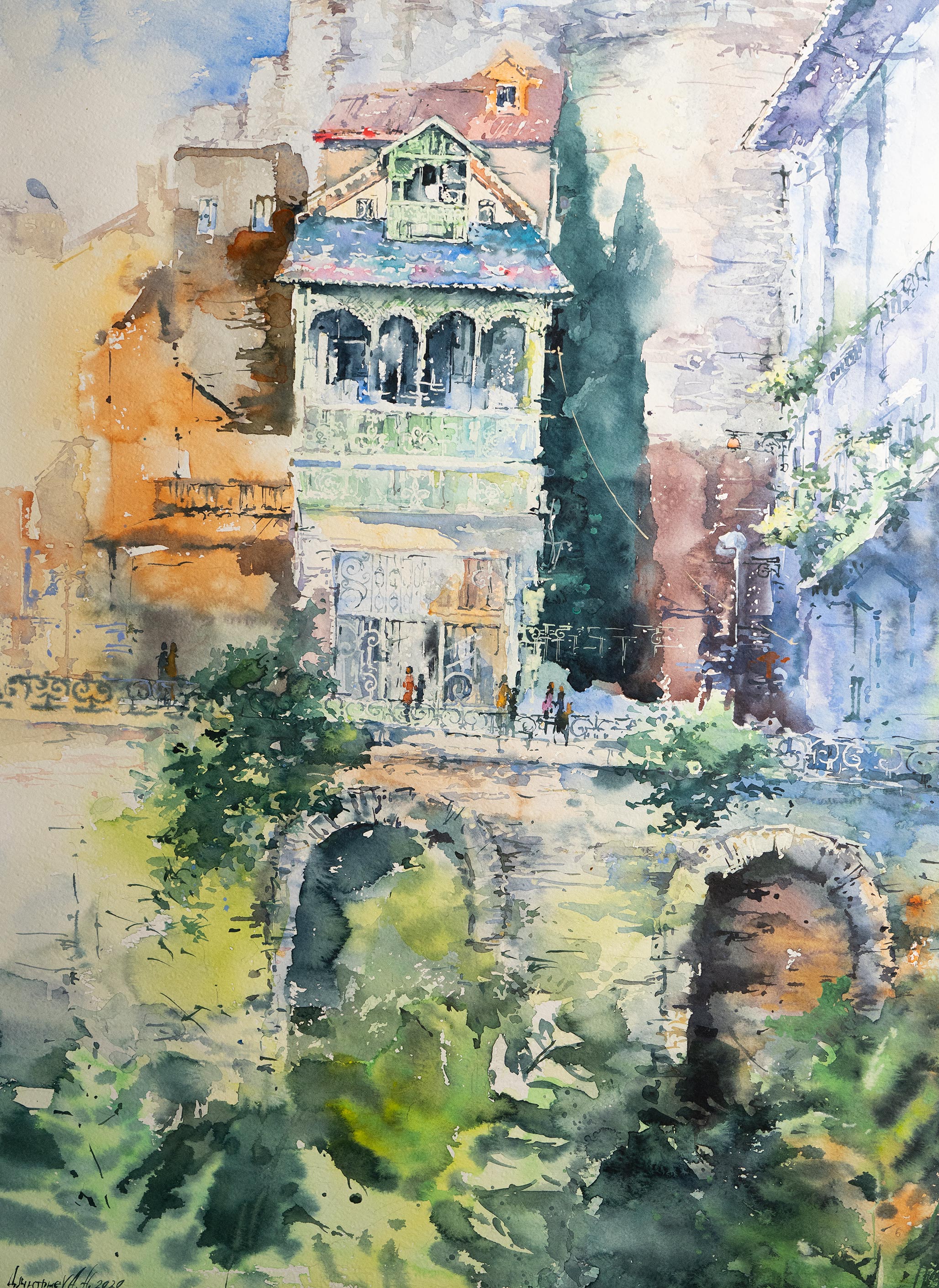 Old Tbilisi - 1, Natalia Dmitrieva, Buy the painting Watercolor