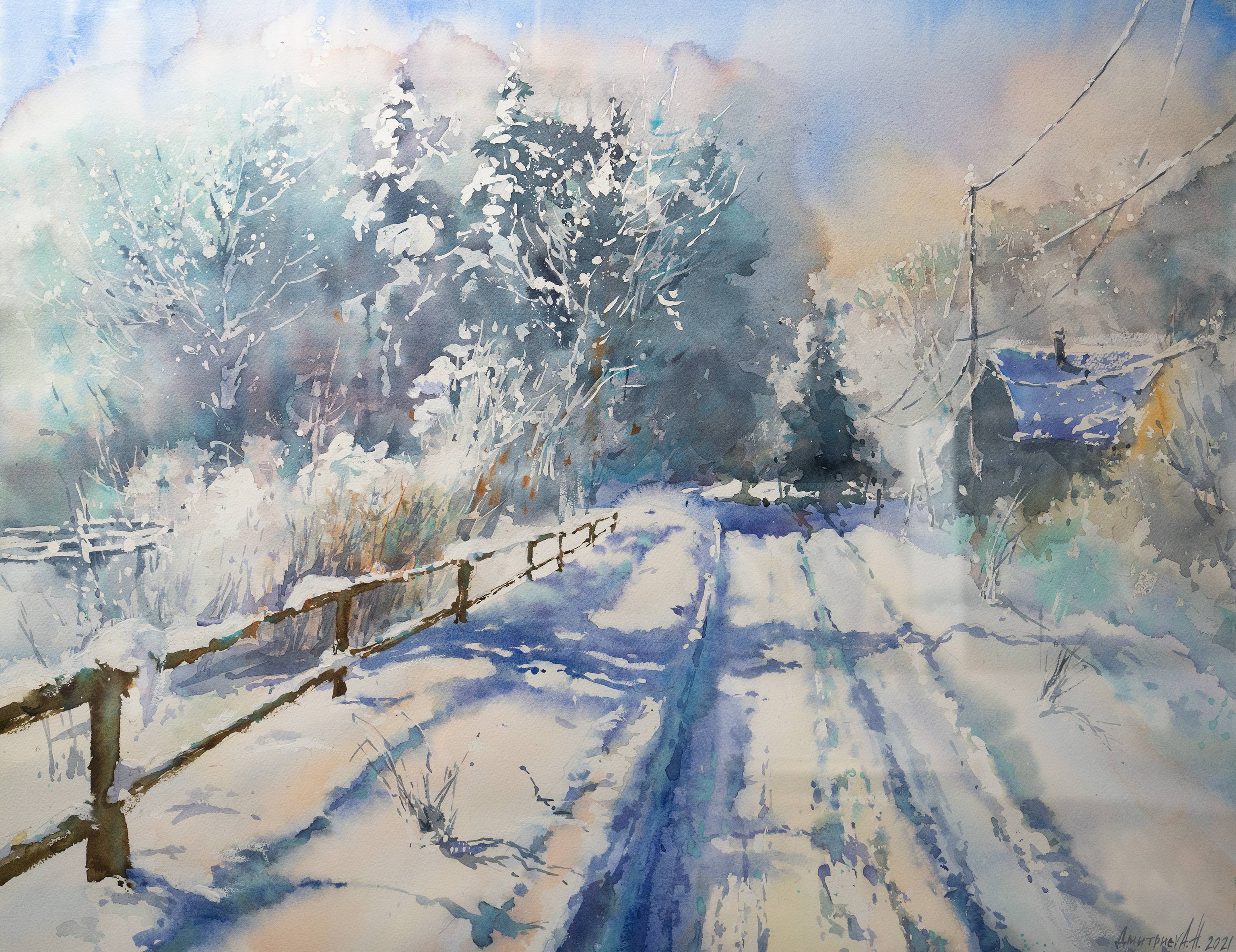 Winter in Krasnodar - 1, Natalia Dmitrieva, Buy the painting Watercolor