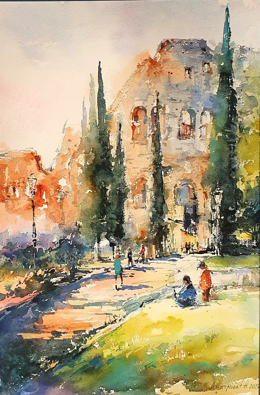 Rome. Colosseum - 1, Natalia Dmitrieva, Buy the painting Watercolor