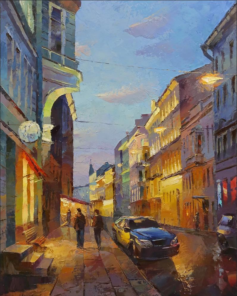 Lights of the Karavannaya Street - 1, Dmitry Kotunov, Buy the painting Oil