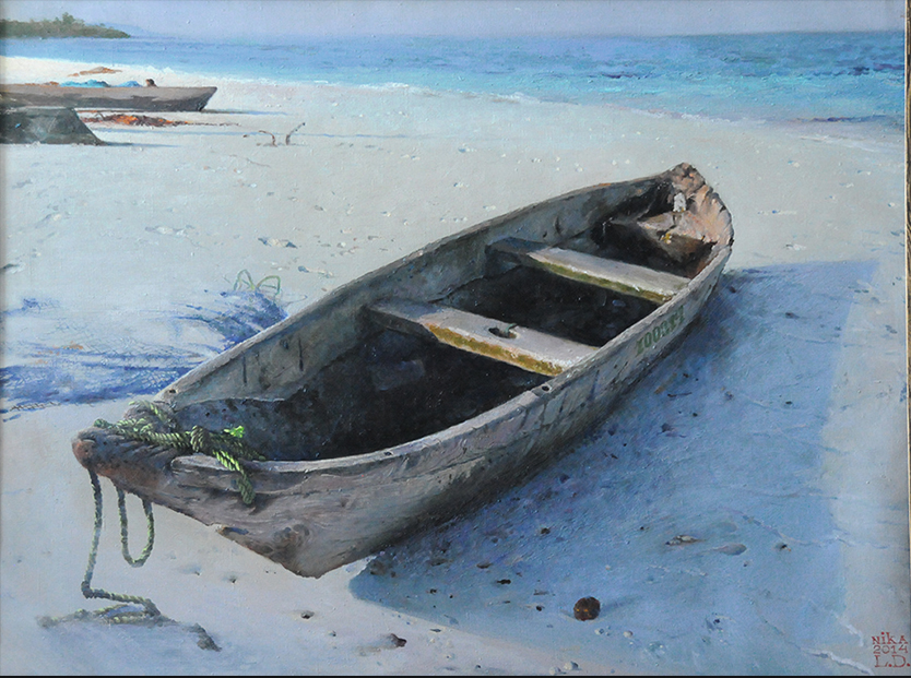 Lonely boat  - 1, Lidia Dinner, Buy the painting Oil