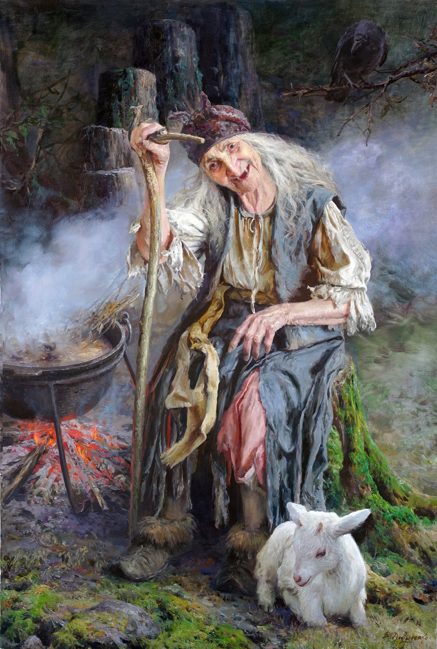 Baba Yaga - 1, Vladimir Davydenko, Buy the painting Oil