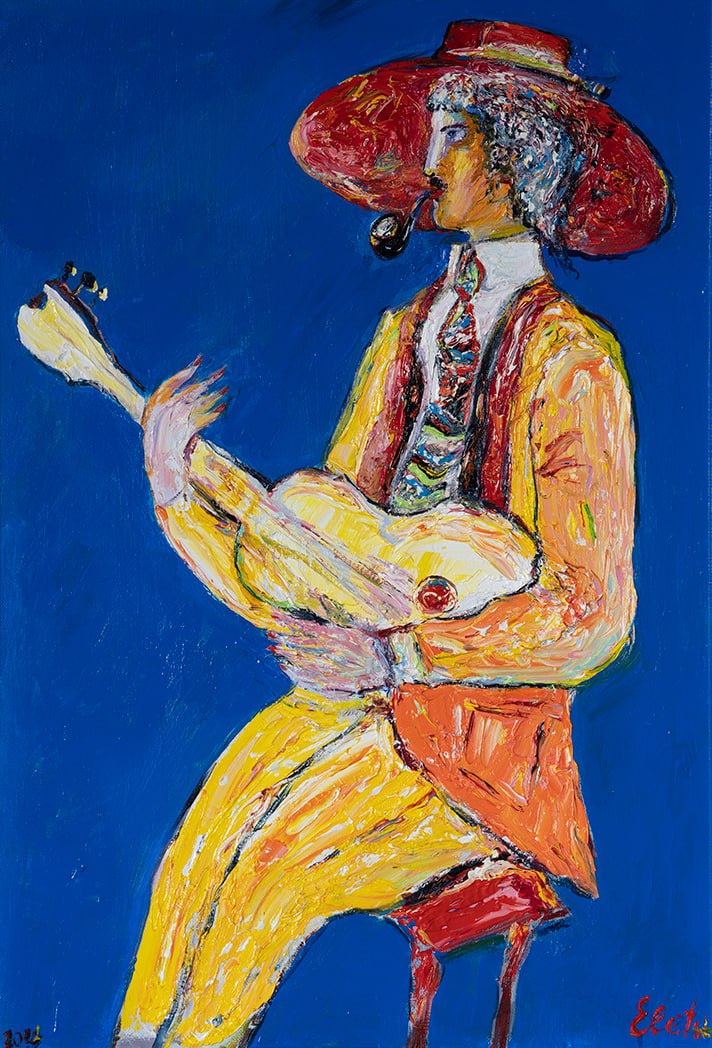 Guitar. The right part of the diptych - 1, Andrey Eletskiy , Buy the painting Oil