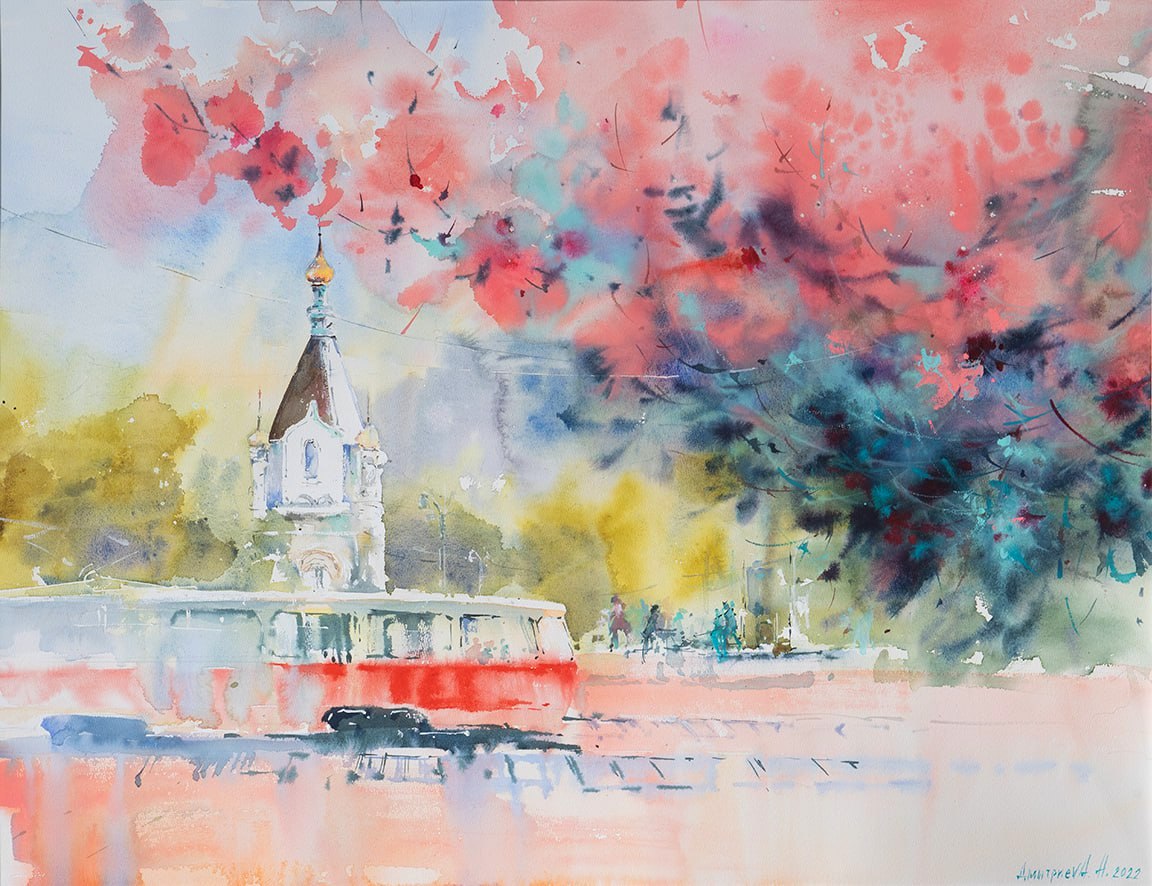 Spring in Yekaterinburg - 1, Natalia Dmitrieva, Buy the painting Watercolor