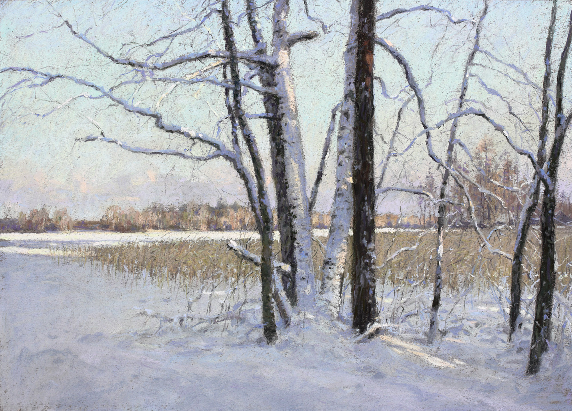 Winter The Vuoksa Lake  - 1, Sergey Oussik, Buy the painting Author's technique
