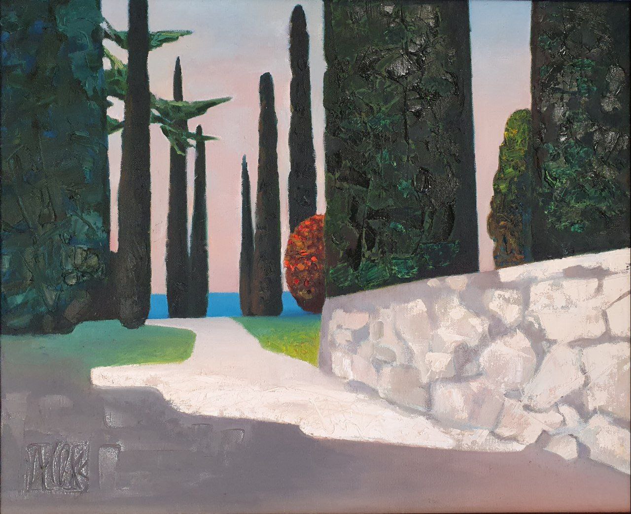 Cypresses - 1, Alexey Dolgushin, Buy the painting Oil