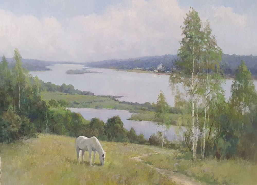 On the Volga - 1, Alexander Kremer, Buy the painting Oil